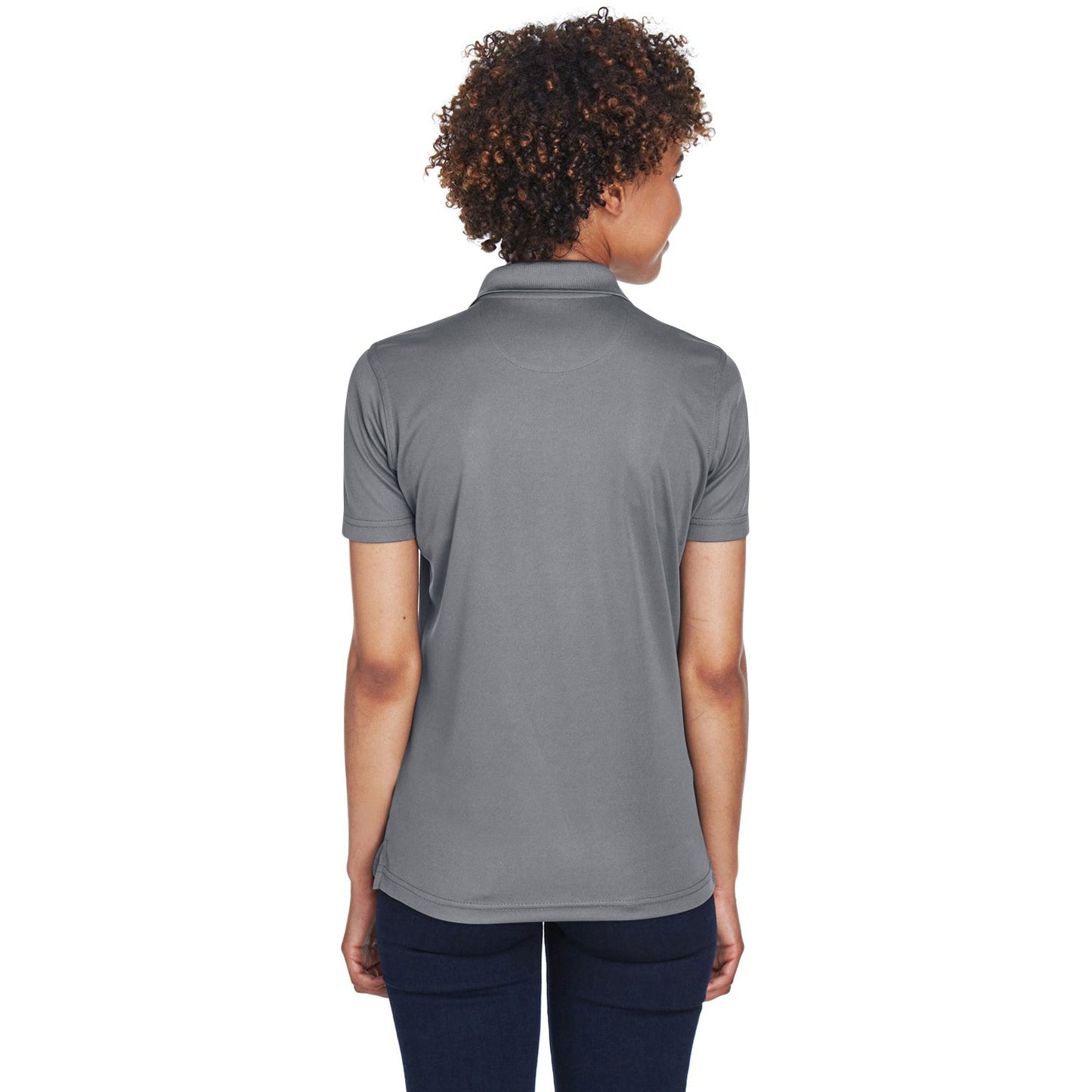 Black Polo Shirt - UltraClub - Cool Dry Mesh Pique