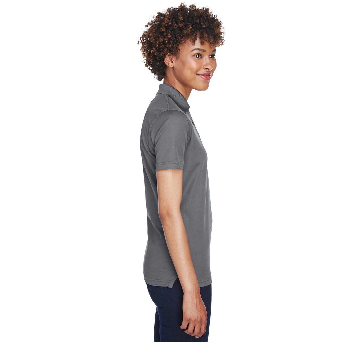 Black Polo Shirt - UltraClub - Cool Dry Mesh Pique