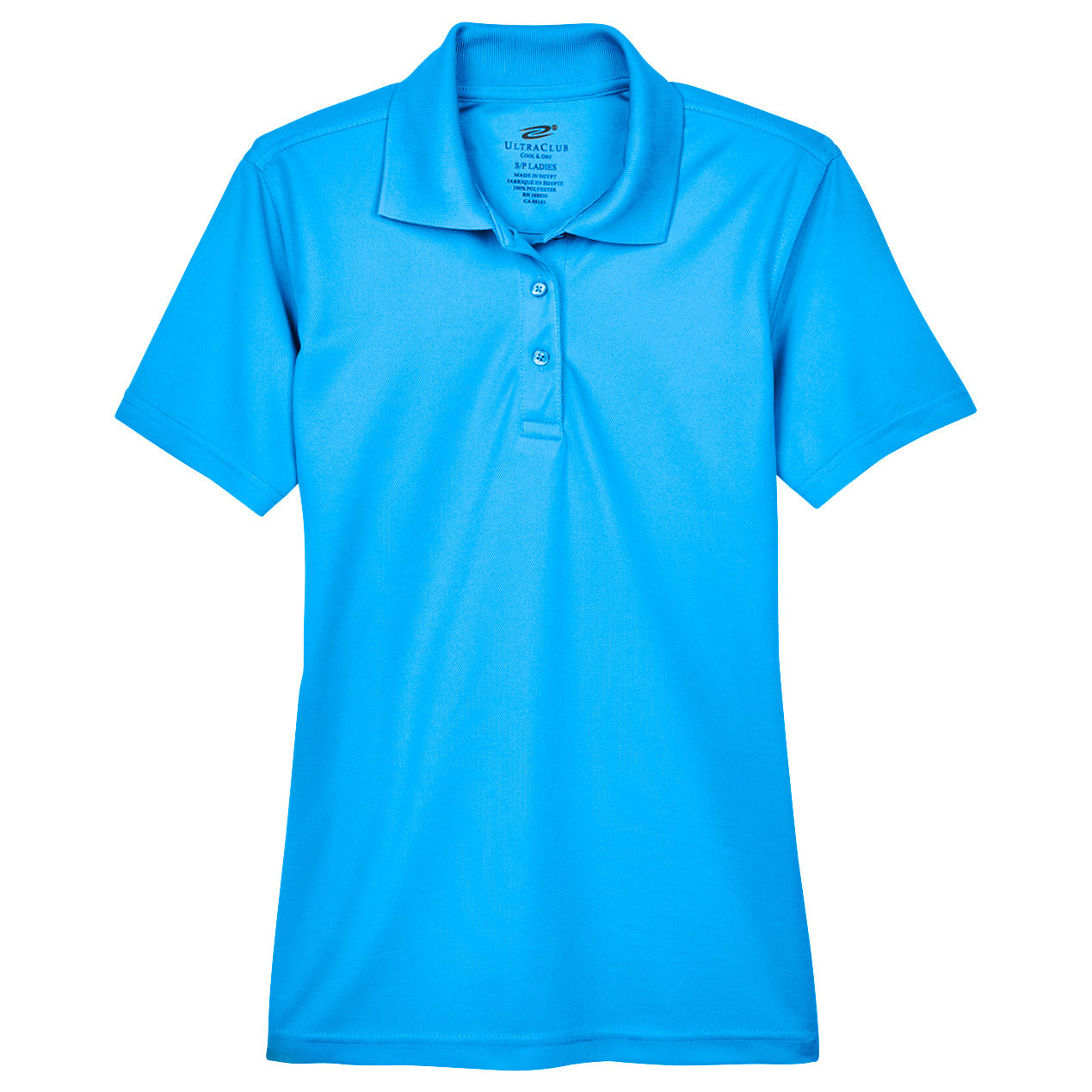 Black Polo Shirt - UltraClub - Cool Dry Mesh Pique