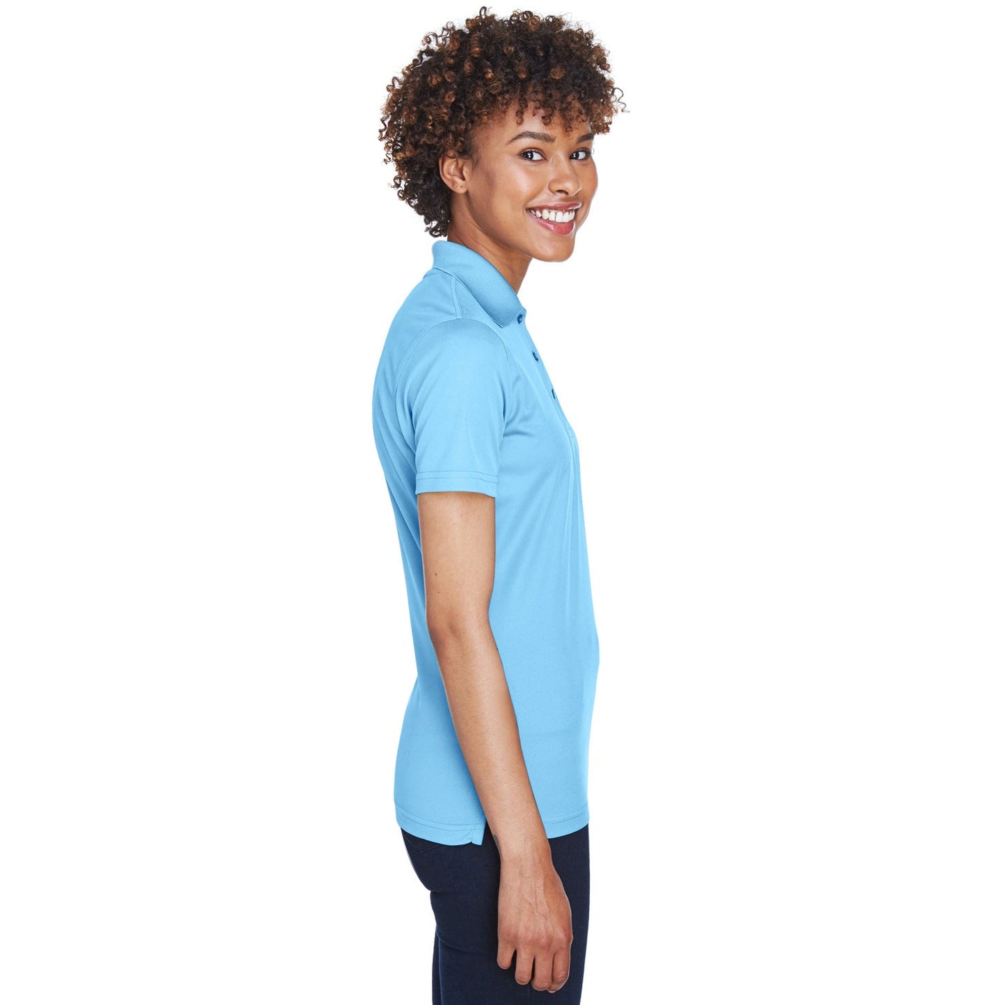 Black Polo Shirt - UltraClub - Cool Dry Mesh Pique