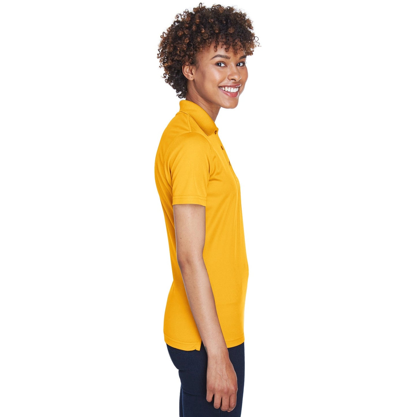 Black Polo Shirt - UltraClub - Cool Dry Mesh Pique
