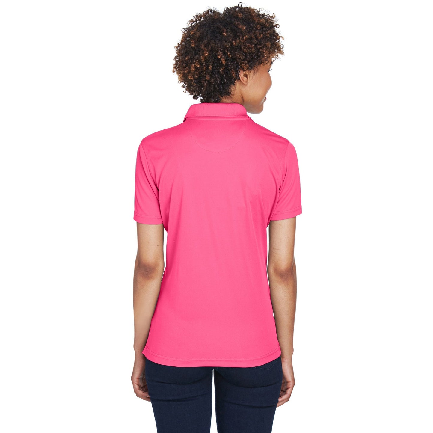 Black Polo Shirt - UltraClub - Cool Dry Mesh Pique
