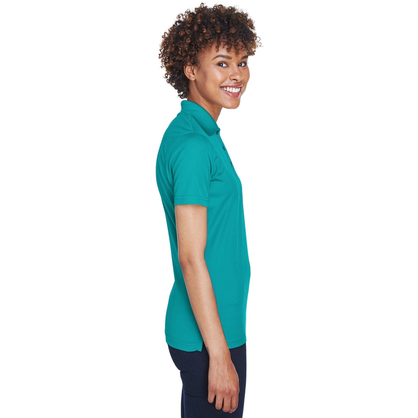 Black Polo Shirt - UltraClub - Cool Dry Mesh Pique