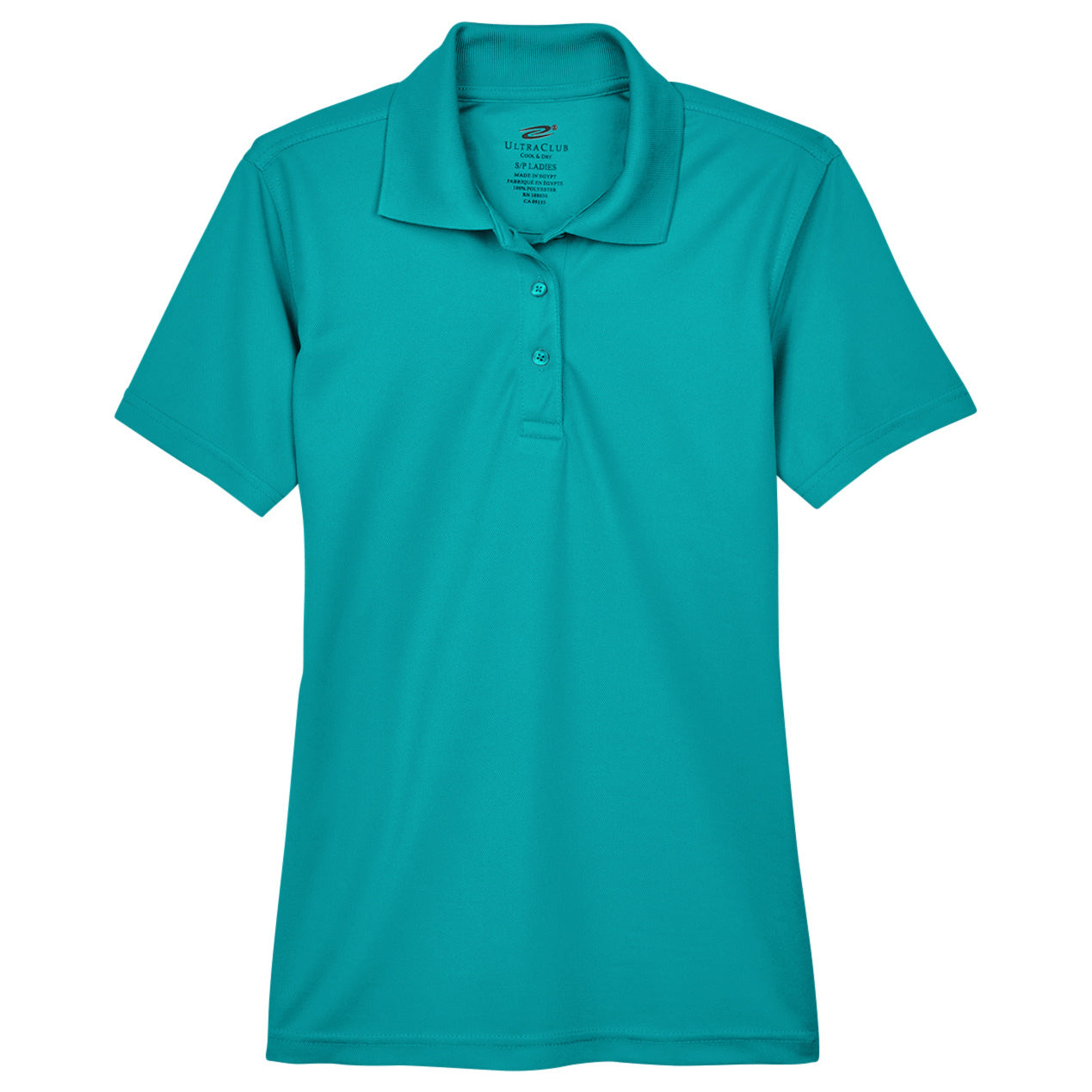 Black Polo Shirt - UltraClub - Cool Dry Mesh Pique