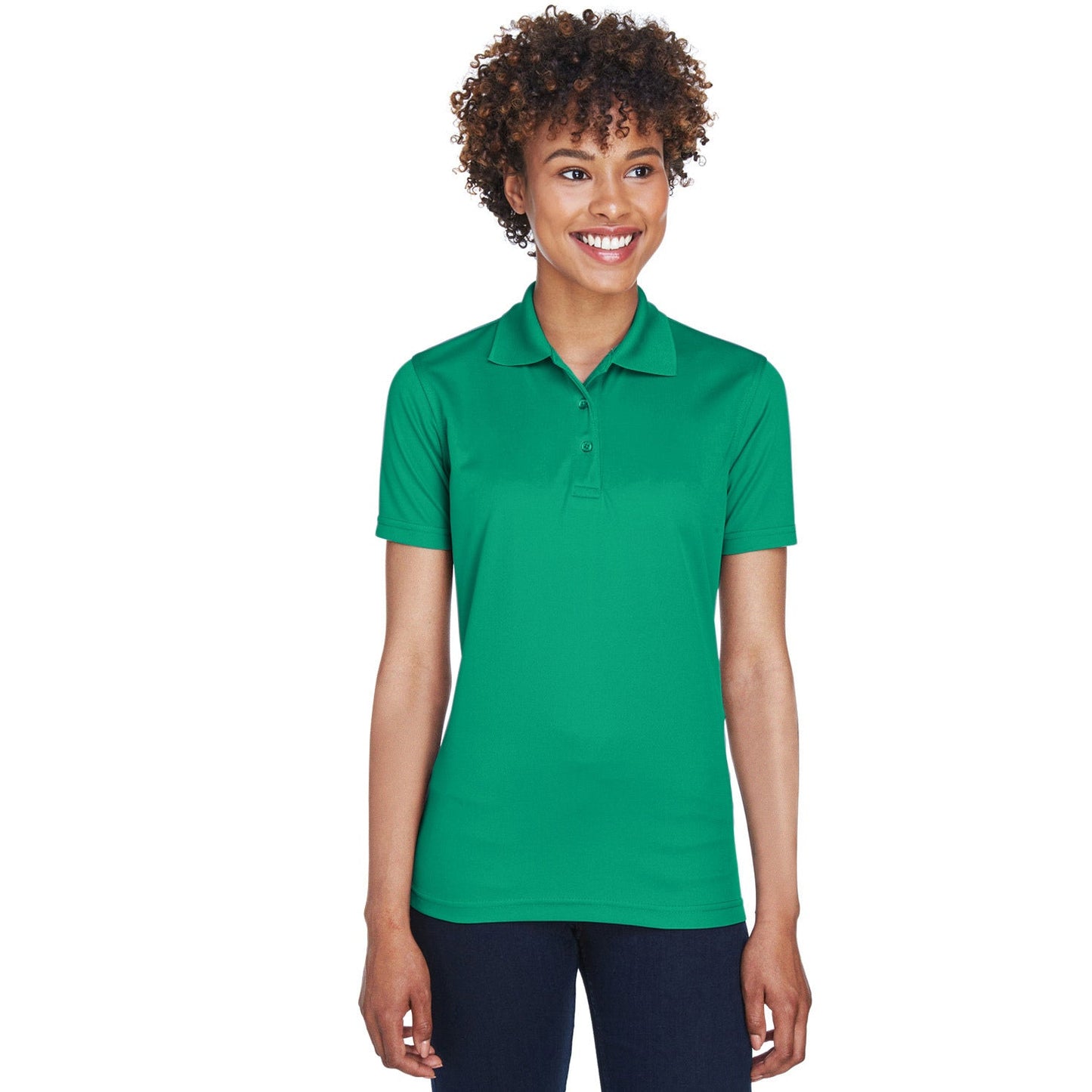 Black Polo Shirt - UltraClub - Cool Dry Mesh Pique