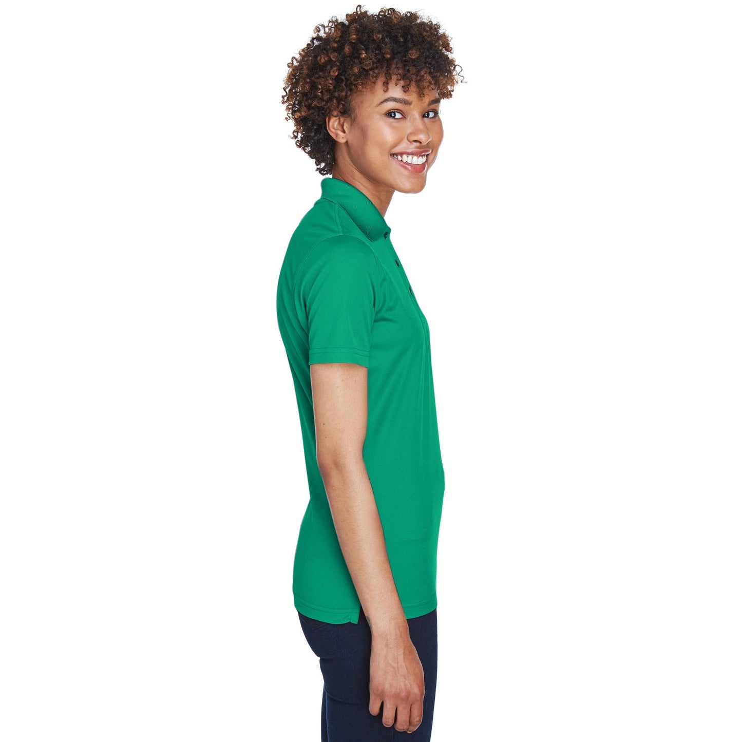 Black Polo Shirt - UltraClub - Cool Dry Mesh Pique