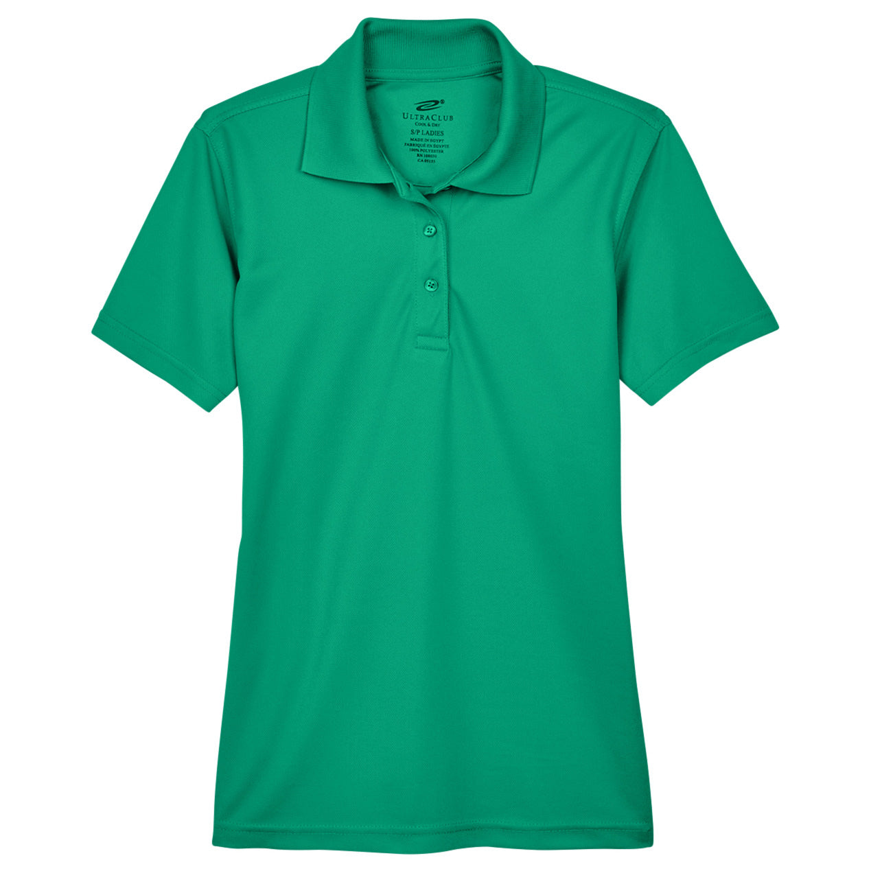 Black Polo Shirt - UltraClub - Cool Dry Mesh Pique