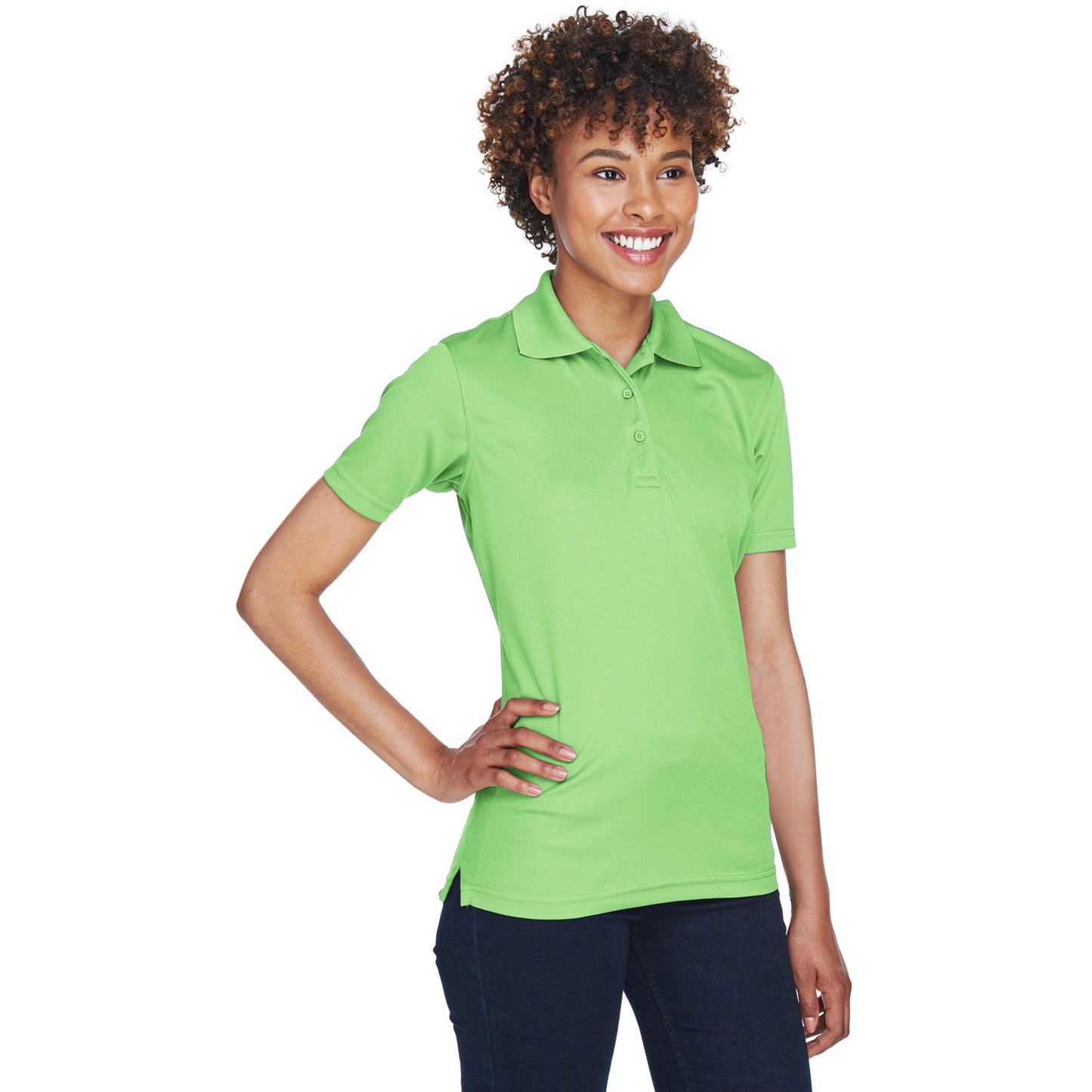 Black Polo Shirt - UltraClub - Cool Dry Mesh Pique