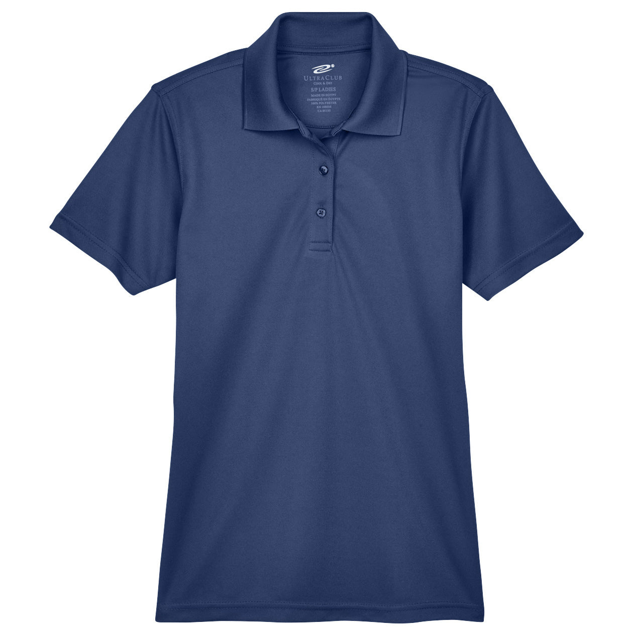 Black Polo Shirt - UltraClub - Cool Dry Mesh Pique