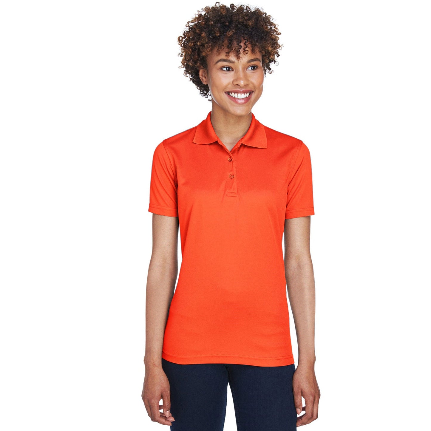 Black Polo Shirt - UltraClub - Cool Dry Mesh Pique