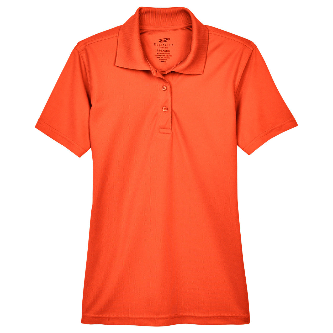 Black Polo Shirt - UltraClub - Cool Dry Mesh Pique