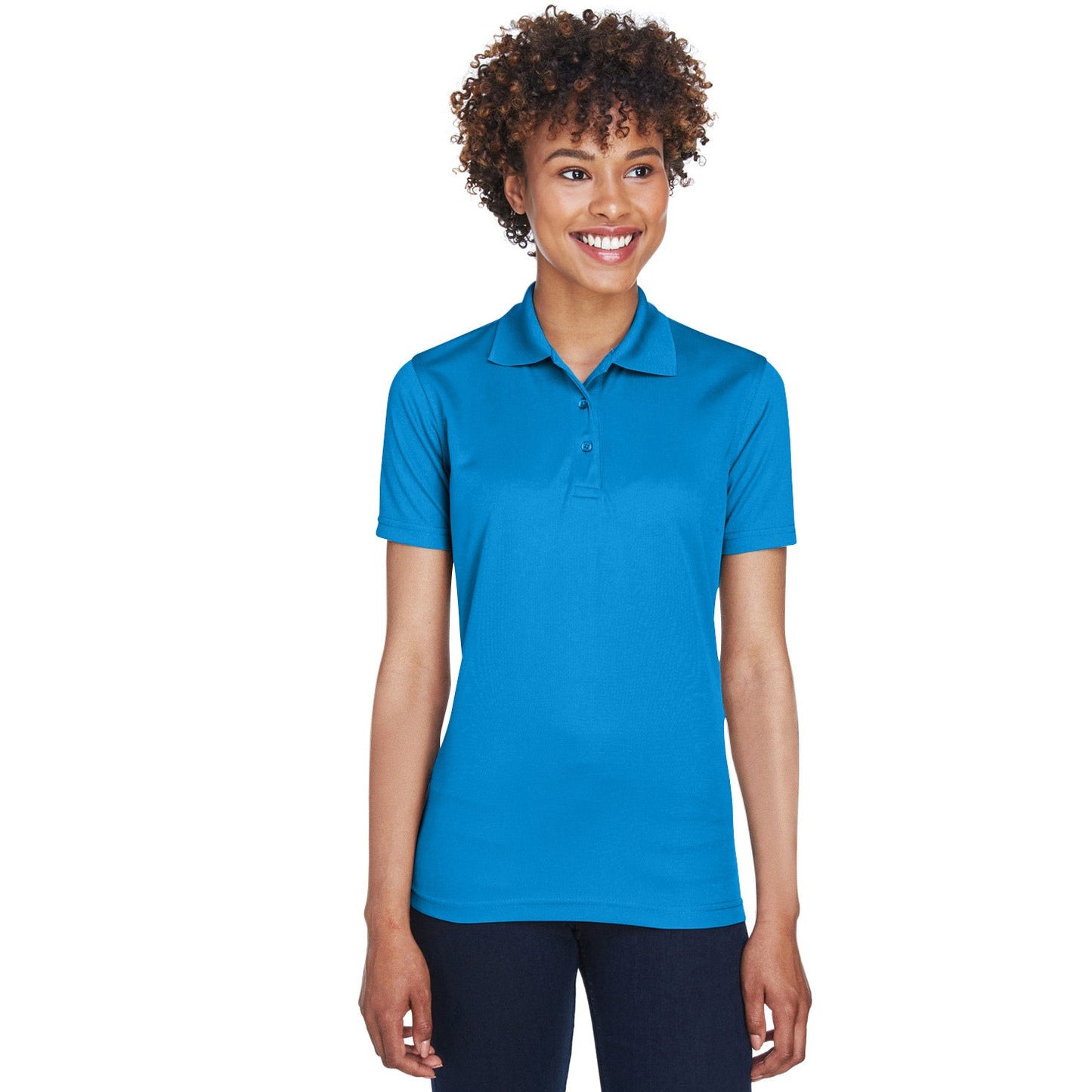 Black Polo Shirt - UltraClub - Cool Dry Mesh Pique