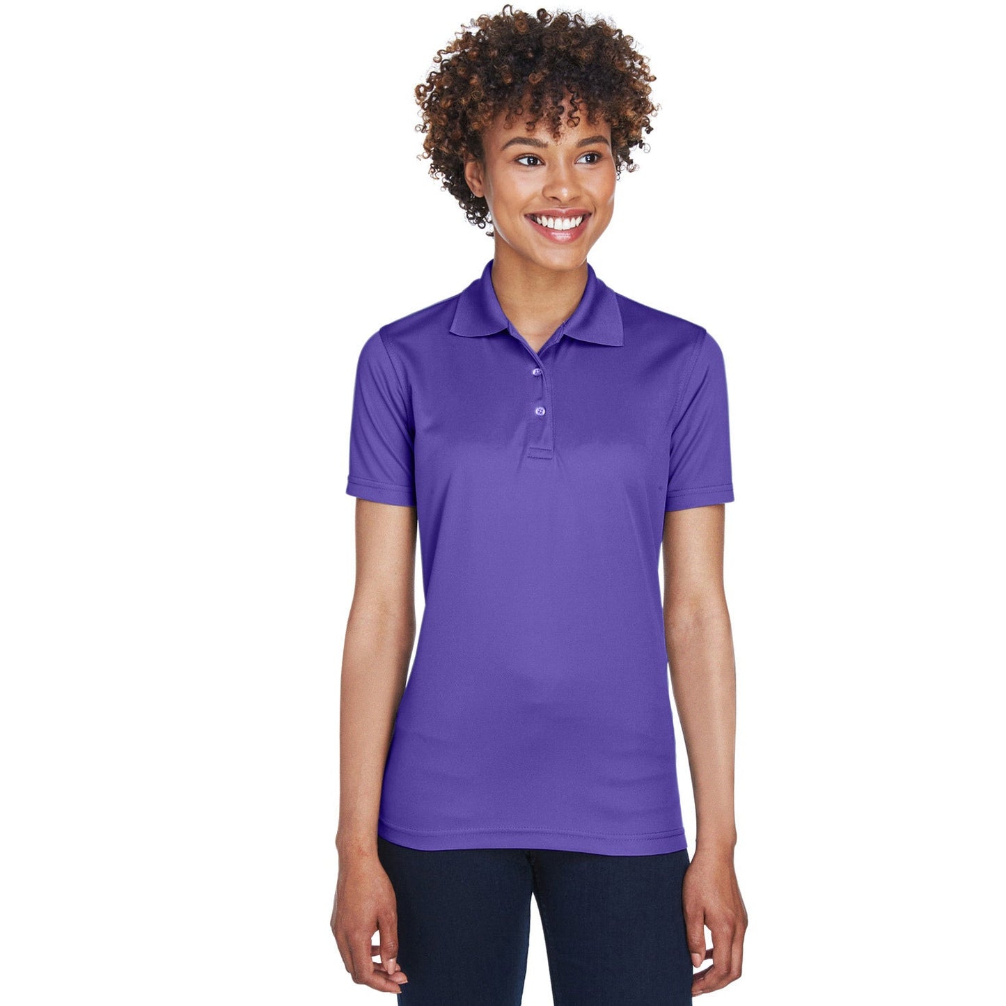 Black Polo Shirt - UltraClub - Cool Dry Mesh Pique
