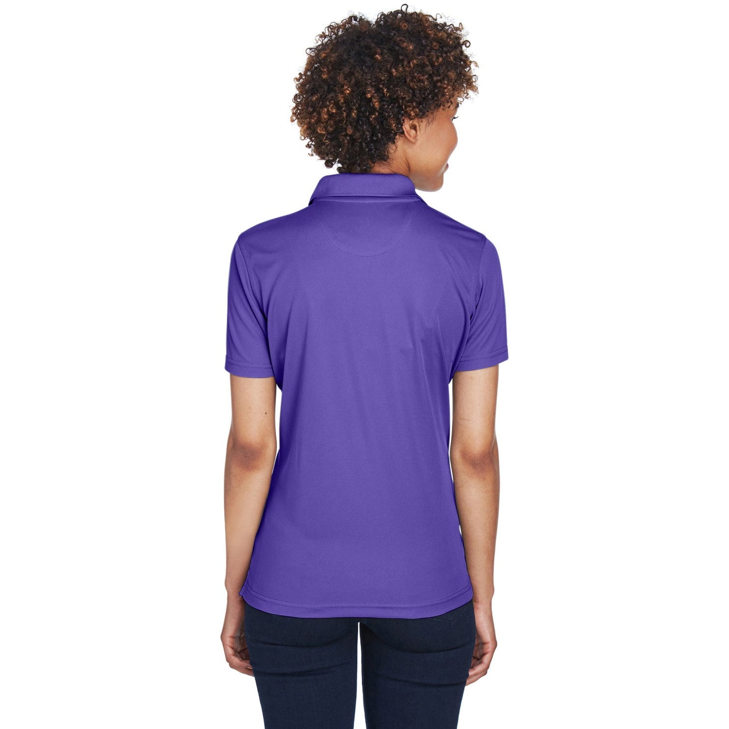 Black Polo Shirt - UltraClub - Cool Dry Mesh Pique
