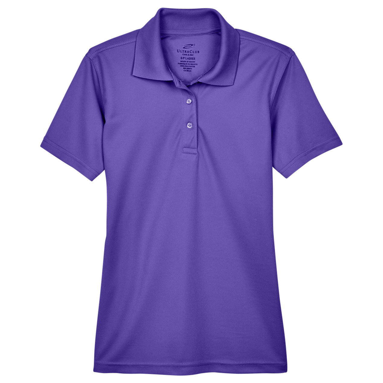 Black Polo Shirt - UltraClub - Cool Dry Mesh Pique
