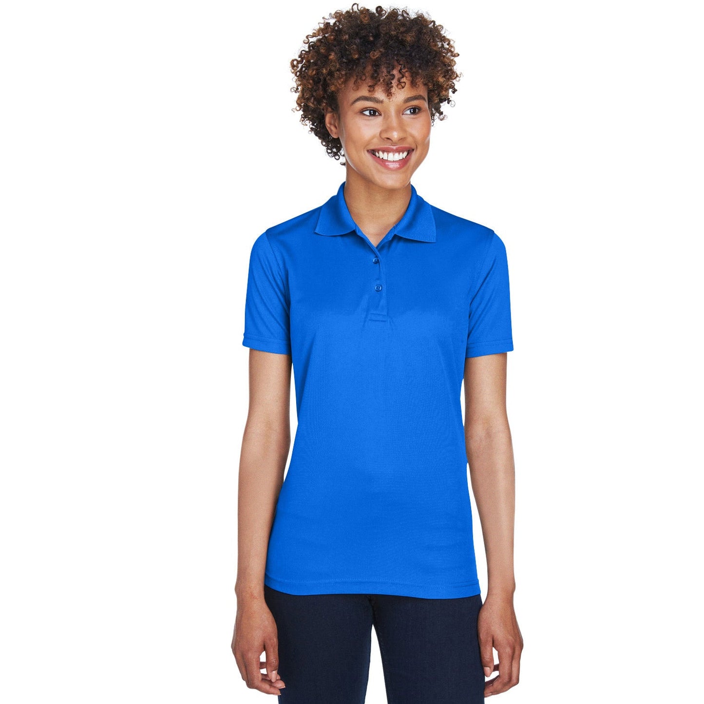 Black Polo Shirt - UltraClub - Cool Dry Mesh Pique