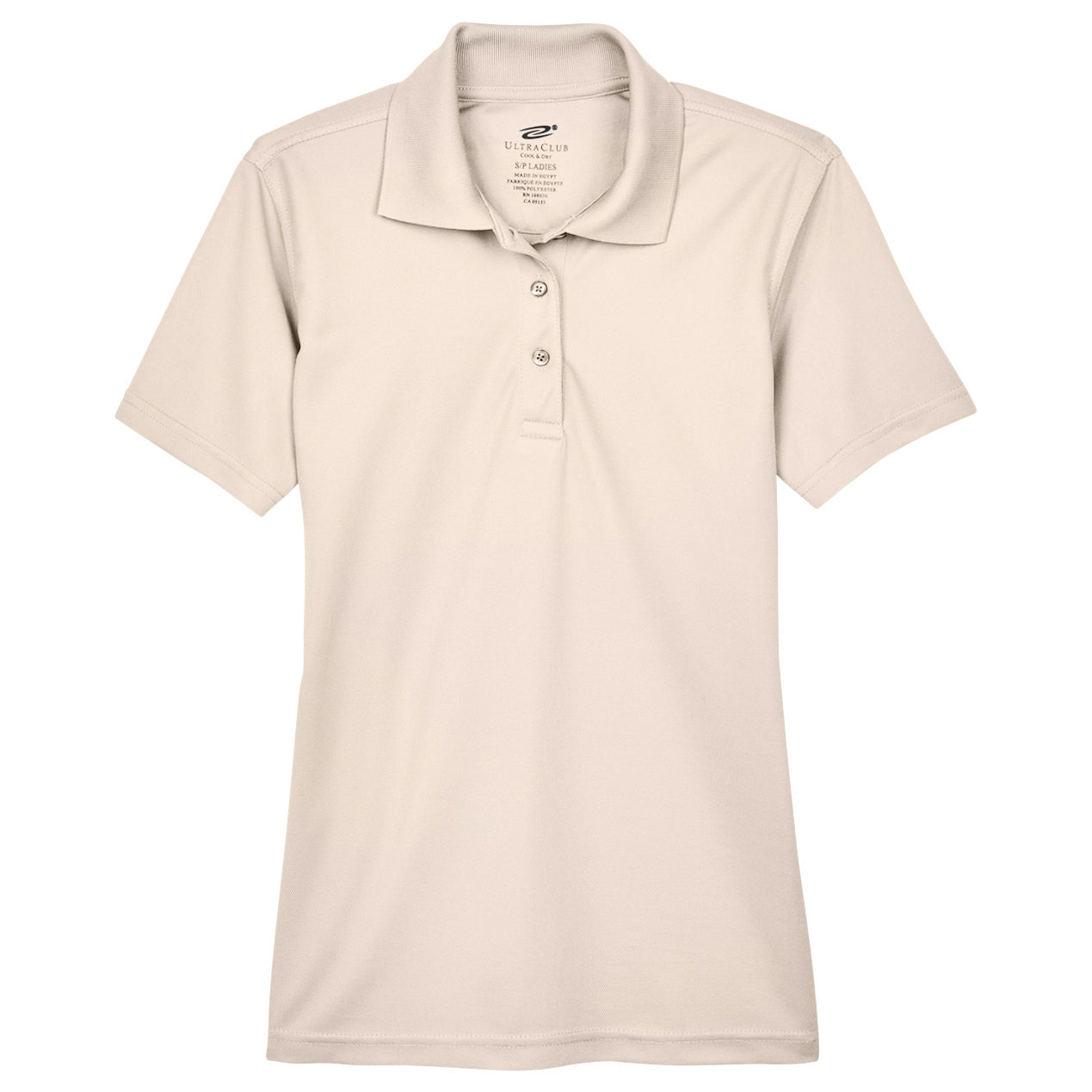 Black Polo Shirt - UltraClub - Cool Dry Mesh Pique