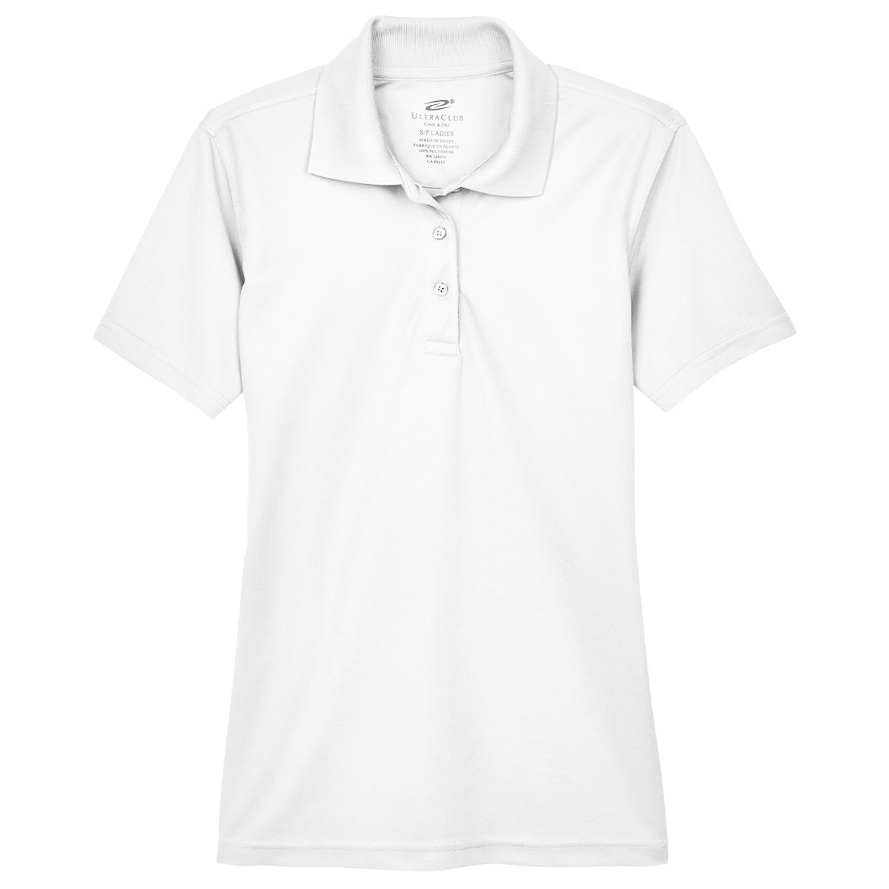 Black Polo Shirt - UltraClub - Cool Dry Mesh Pique