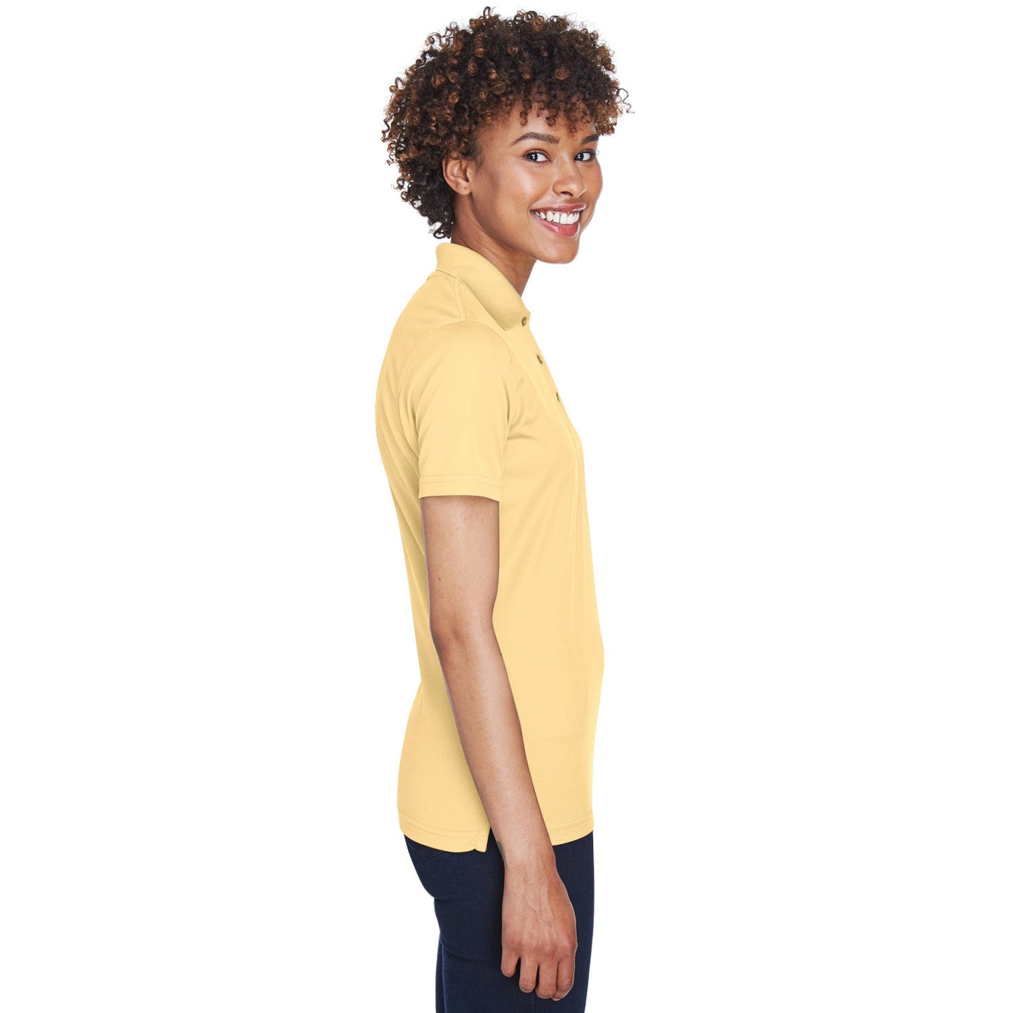 Black Polo Shirt - UltraClub - Cool Dry Mesh Pique