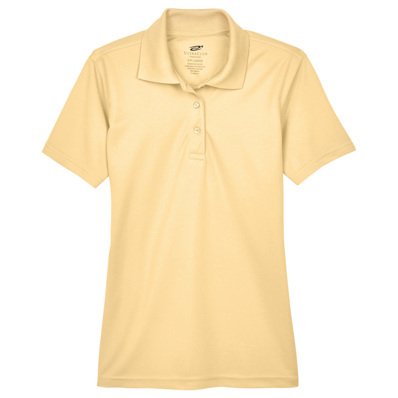Black Polo Shirt - UltraClub - Cool Dry Mesh Pique