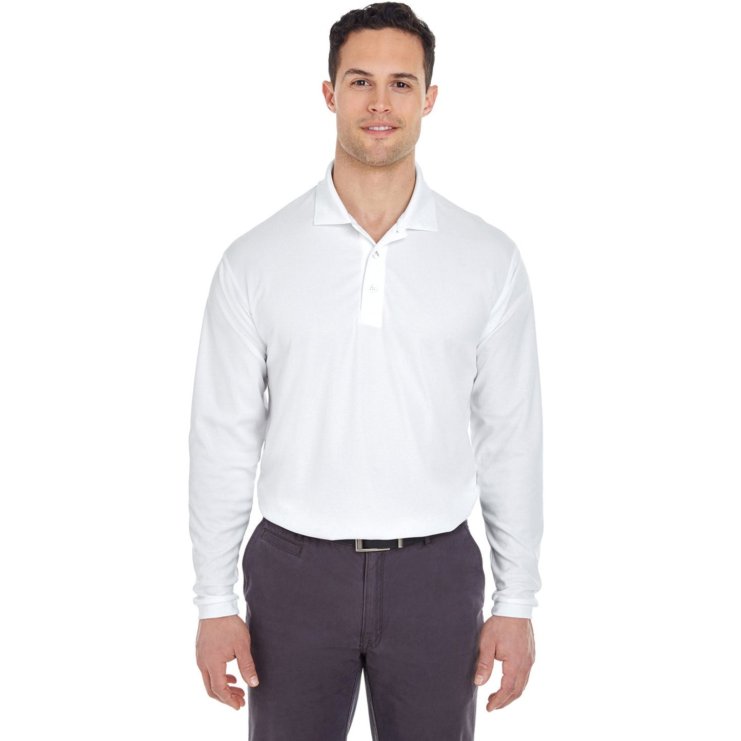 Black Polo Shirt - UltraClub - Moisture-Wicking
