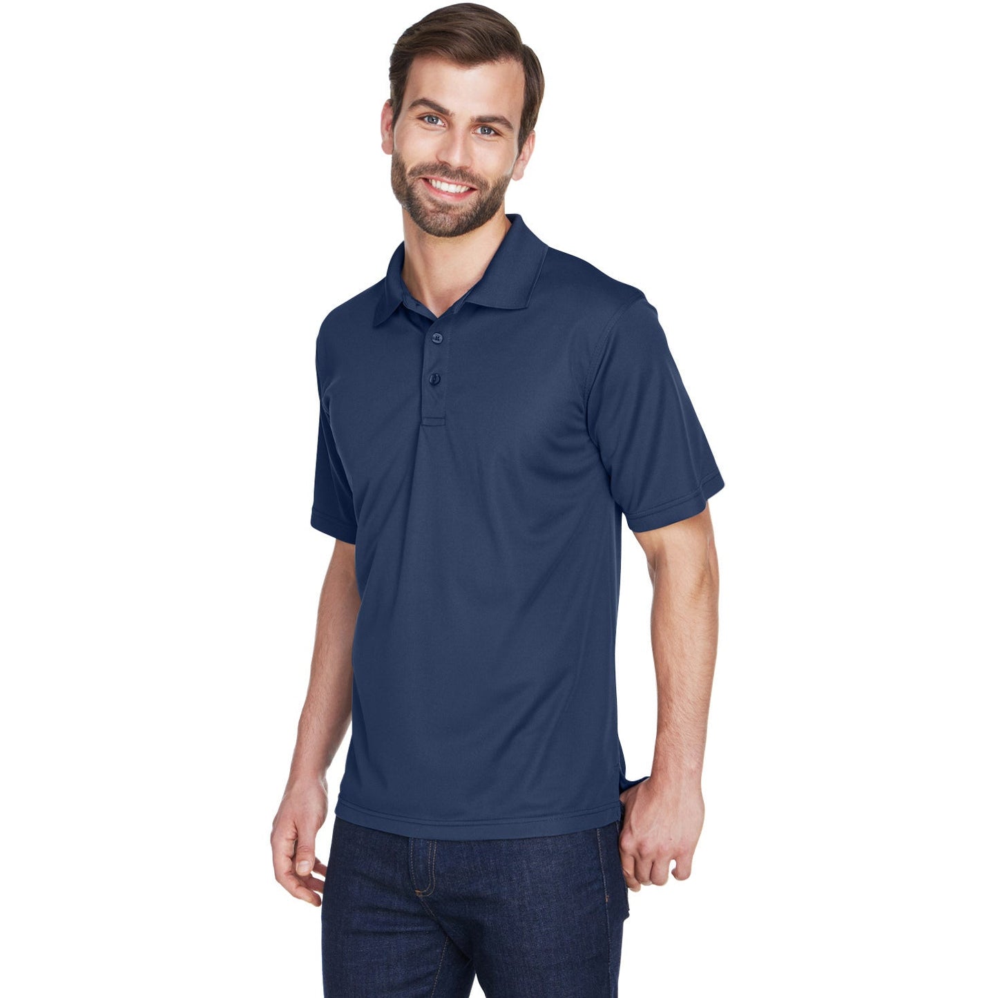 Black Polo Shirts - UltraClub - Cool Fabric
