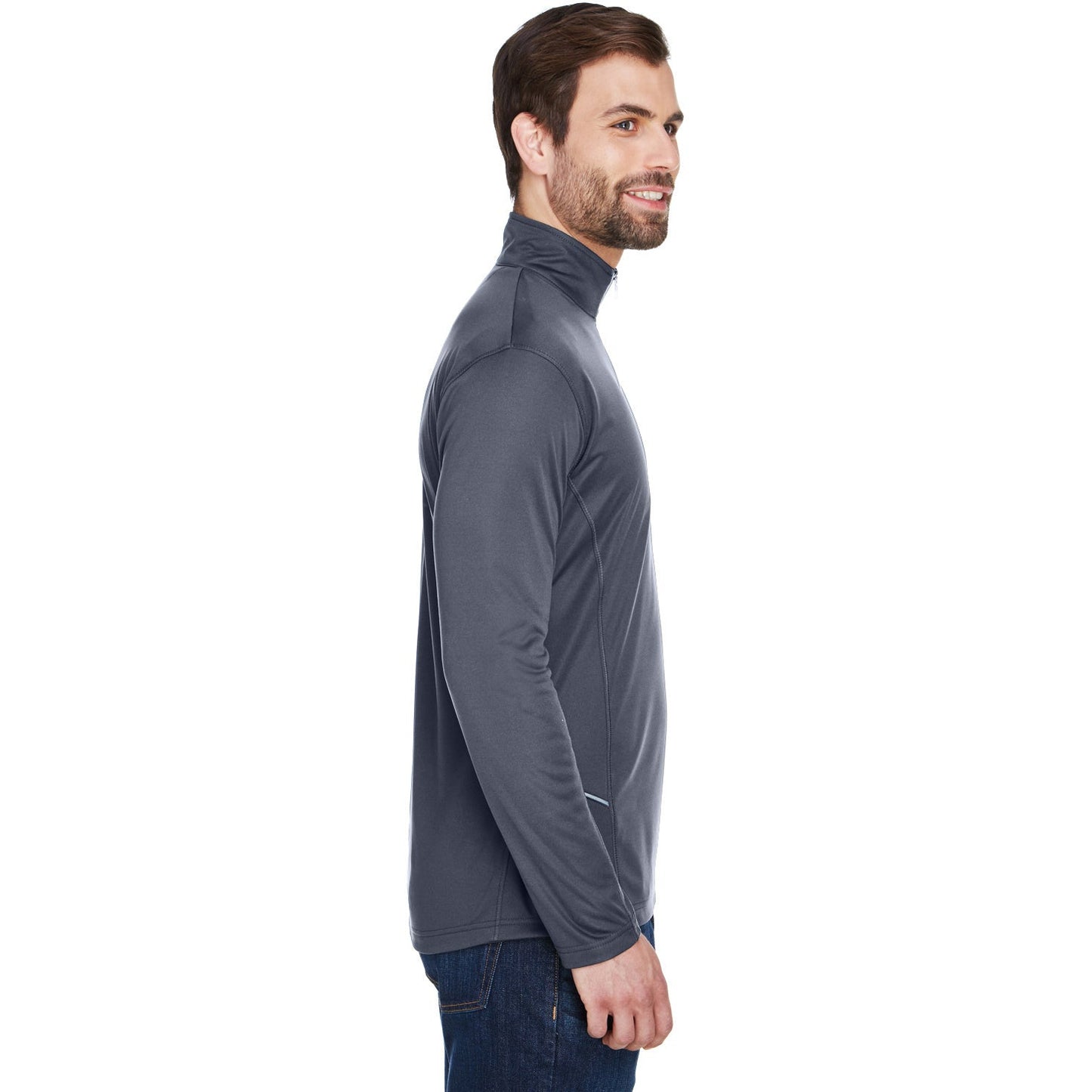 Black Sweatshirts - UltraClub - Lightweight Quarter-Zip