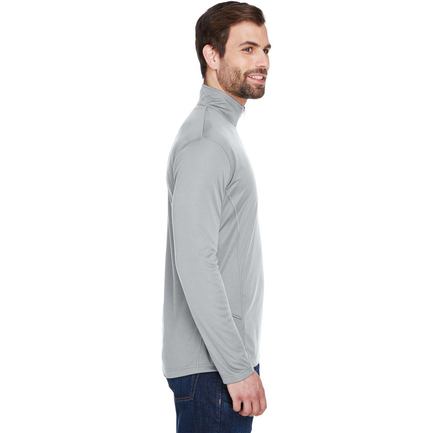 Black Sweatshirts - UltraClub - Lightweight Quarter-Zip