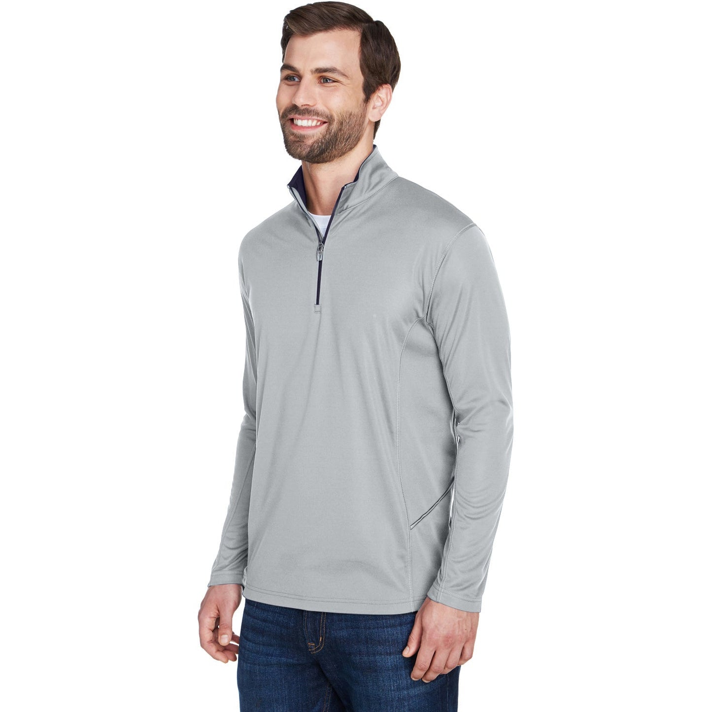 Black Sweatshirts - UltraClub - Lightweight Quarter-Zip