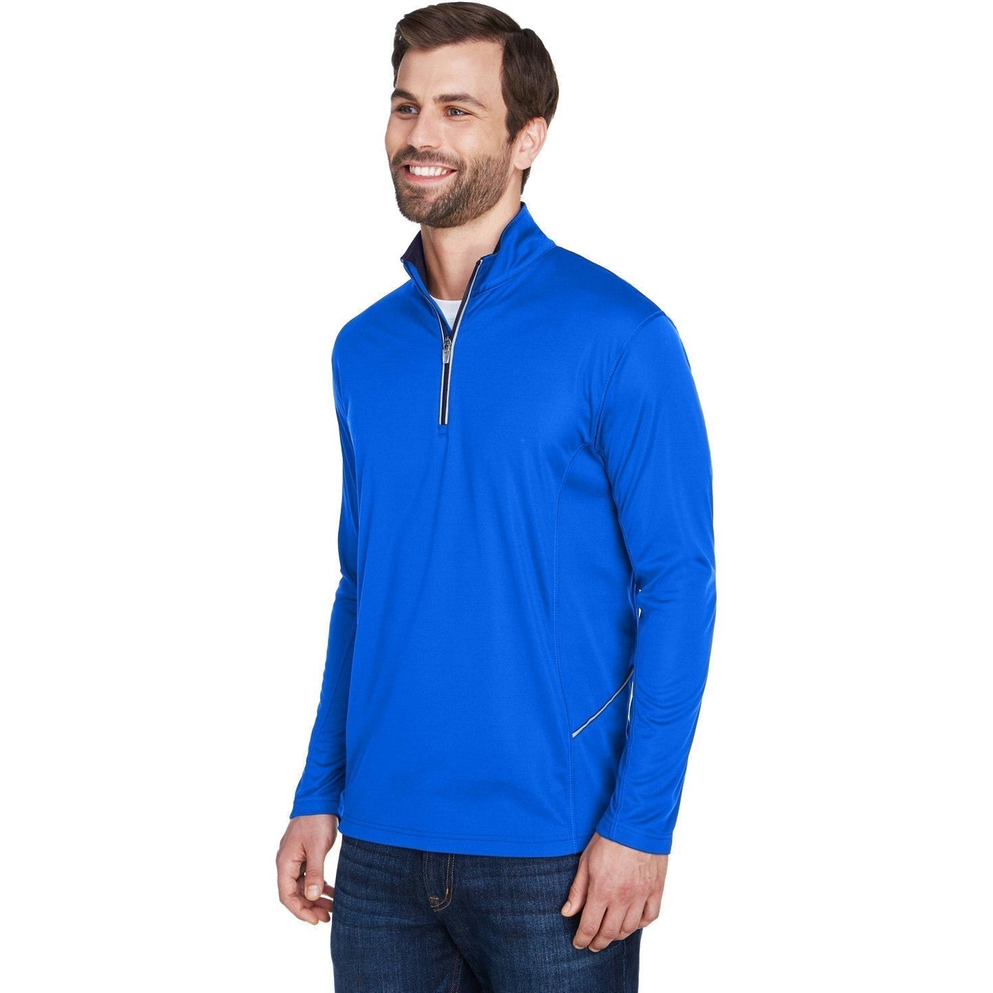 Black Sweatshirts - UltraClub - Lightweight Quarter-Zip