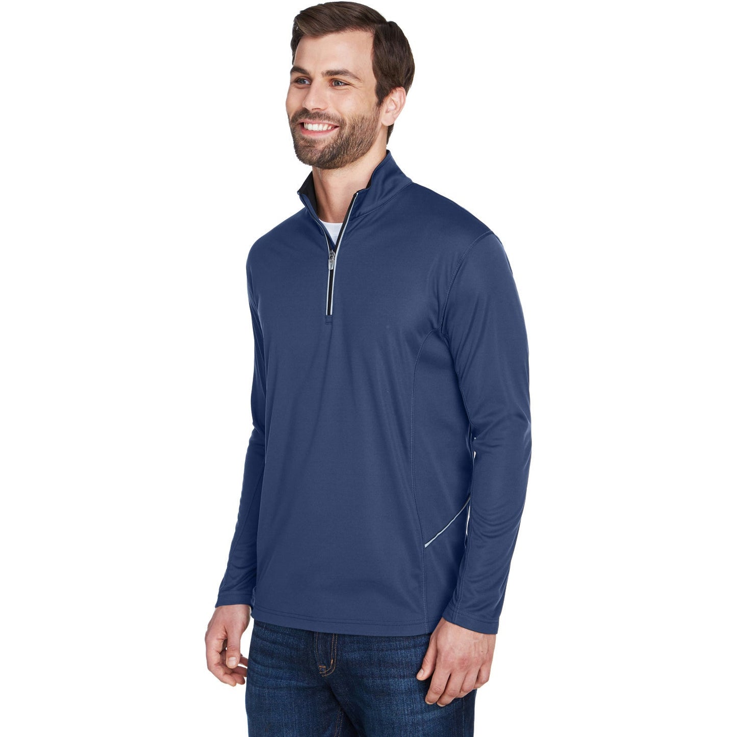 Black Sweatshirts - UltraClub - Lightweight Quarter-Zip