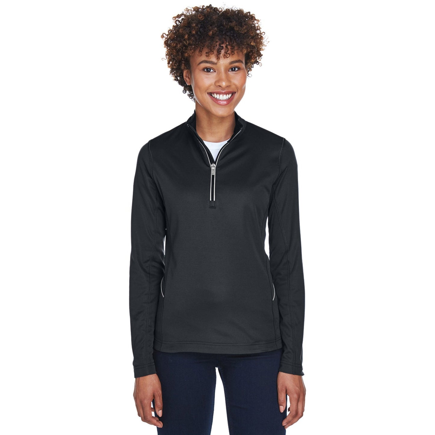 Black Quarter-Zip Pullover - UltraClub - Moisture-Wicking
