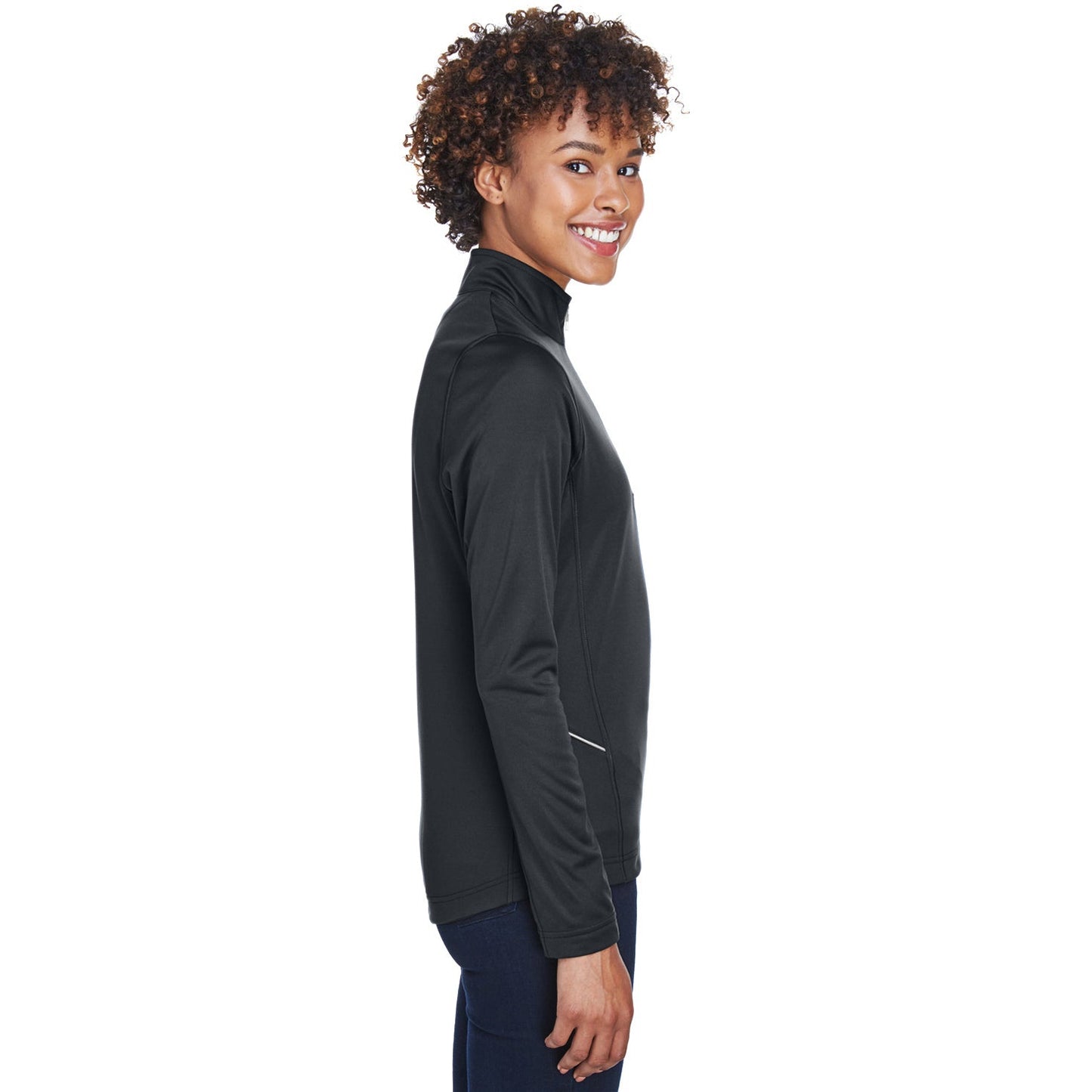 Black Quarter-Zip Pullover - UltraClub - Moisture-Wicking