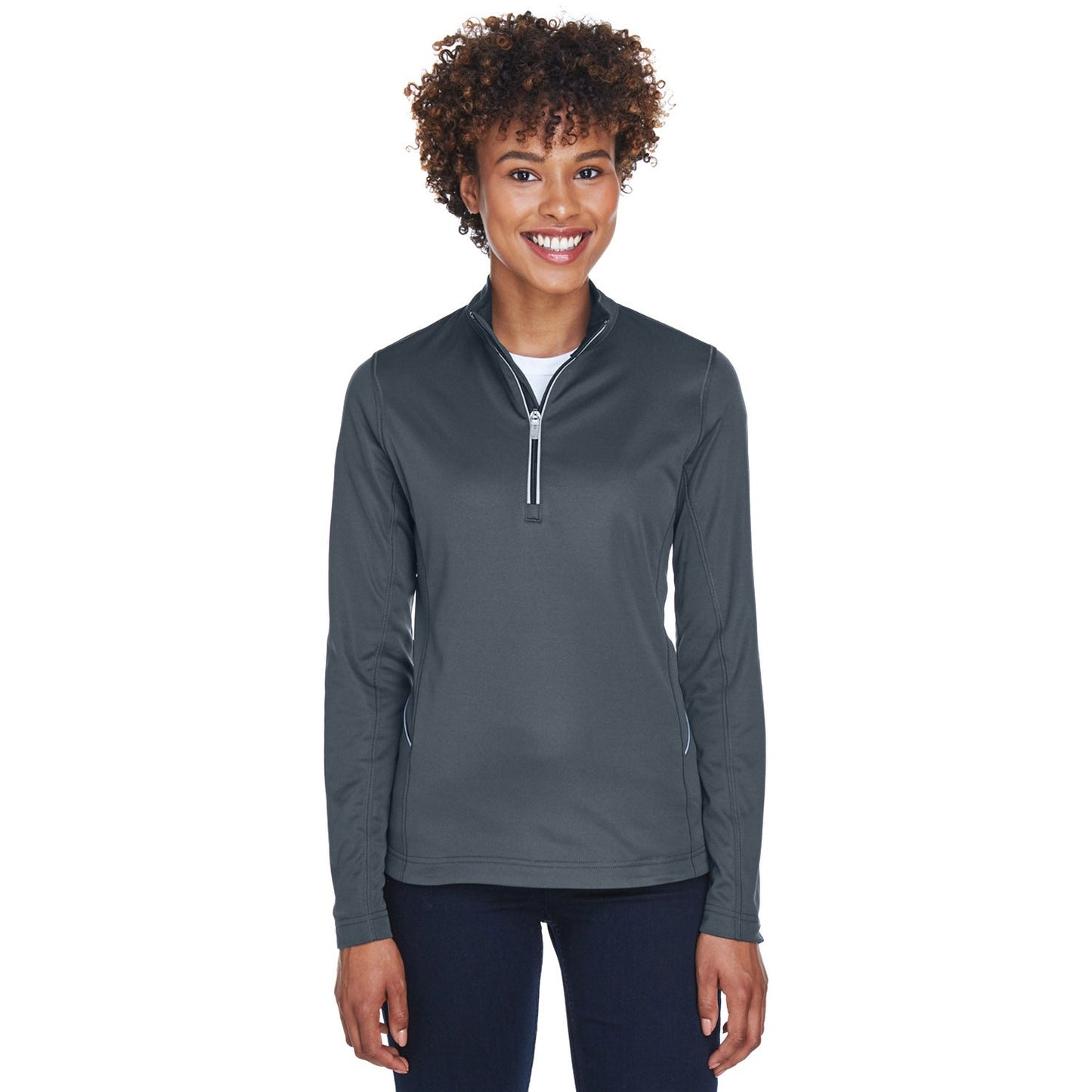 Black Quarter-Zip Pullover - UltraClub - Moisture-Wicking