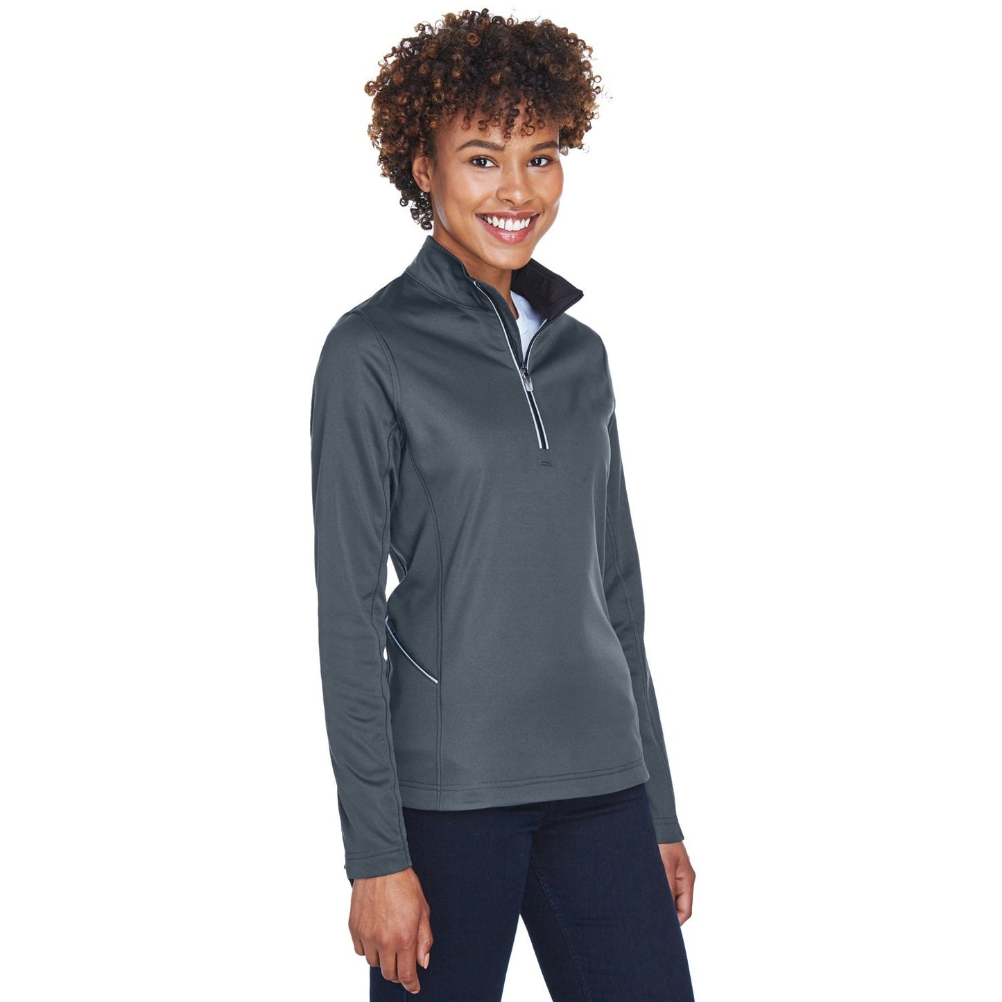 Black Quarter-Zip Pullover - UltraClub - Moisture-Wicking