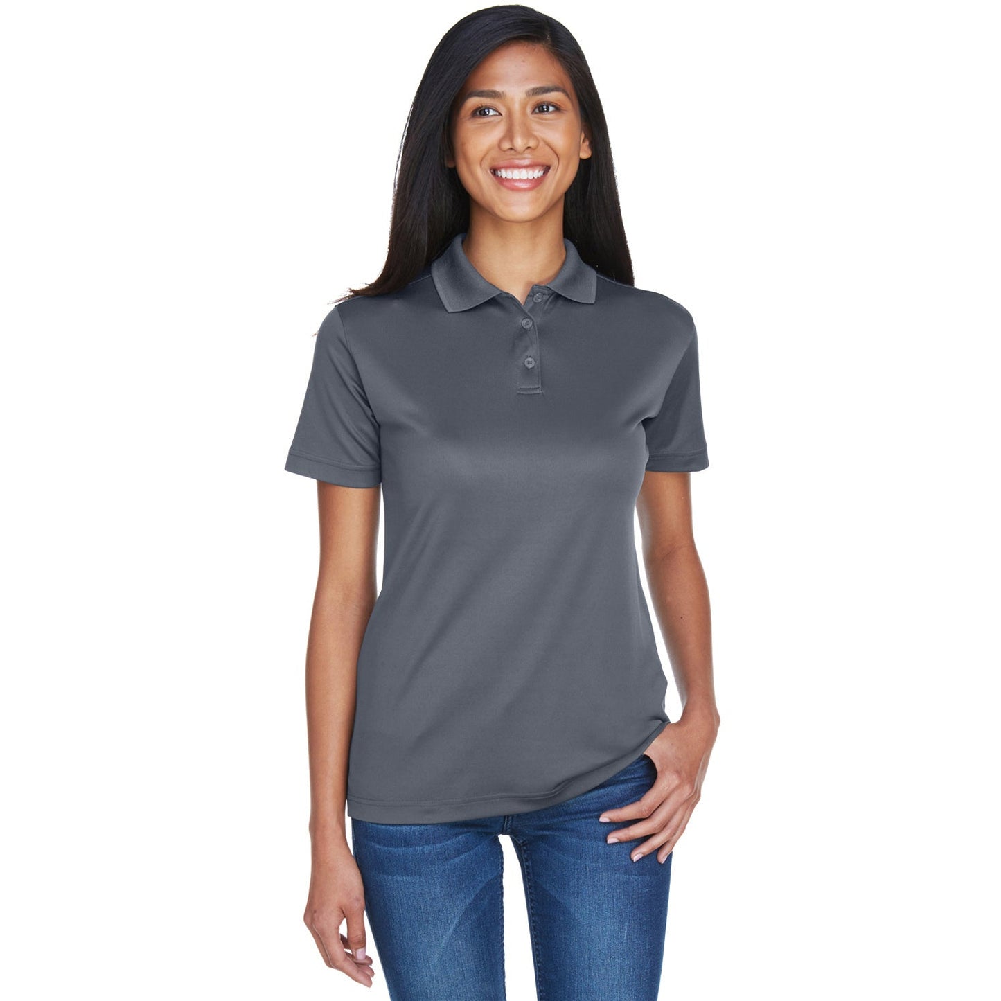 Black Polo Shirt - UltraClub - Moisture-Wicking