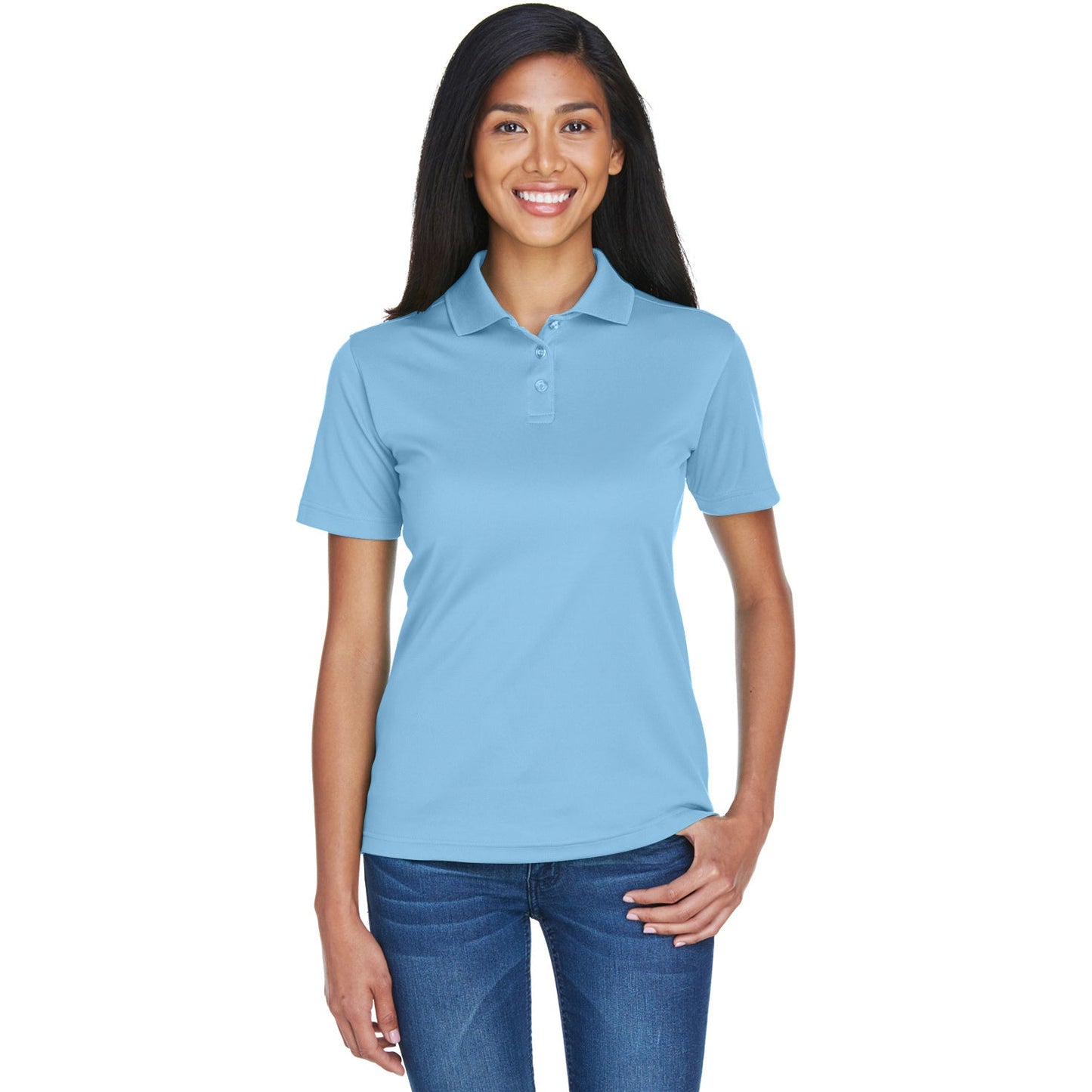 Black Polo Shirt - UltraClub - Moisture-Wicking