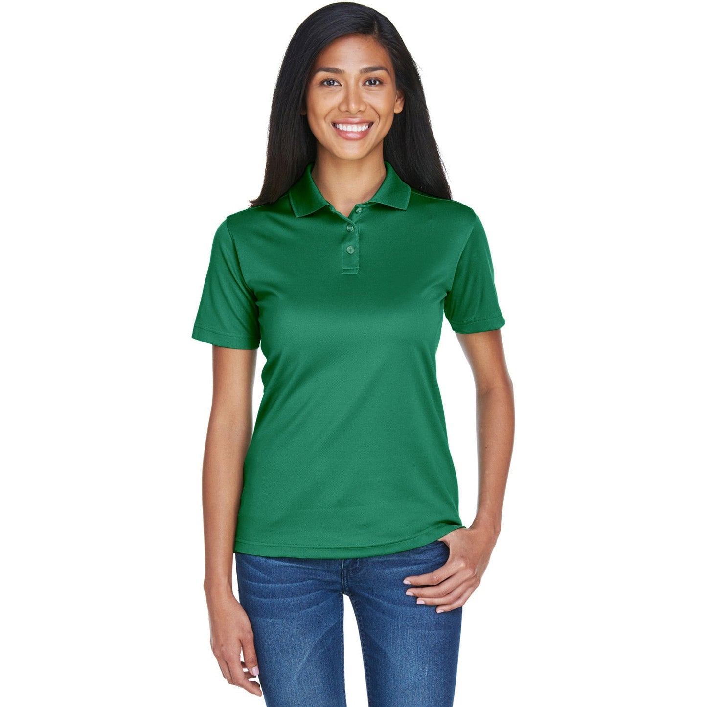 Black Polo Shirt - UltraClub - Moisture-Wicking