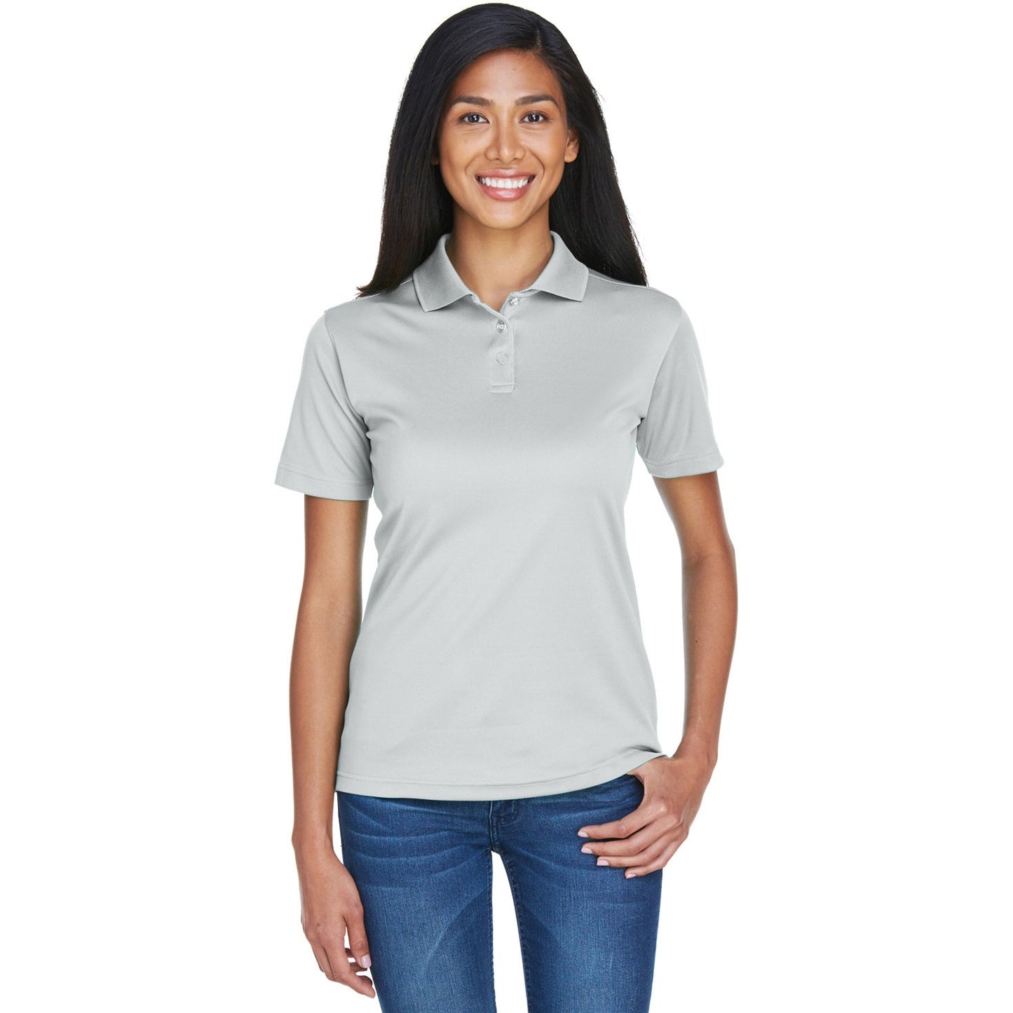 Black Polo Shirt - UltraClub - Moisture-Wicking