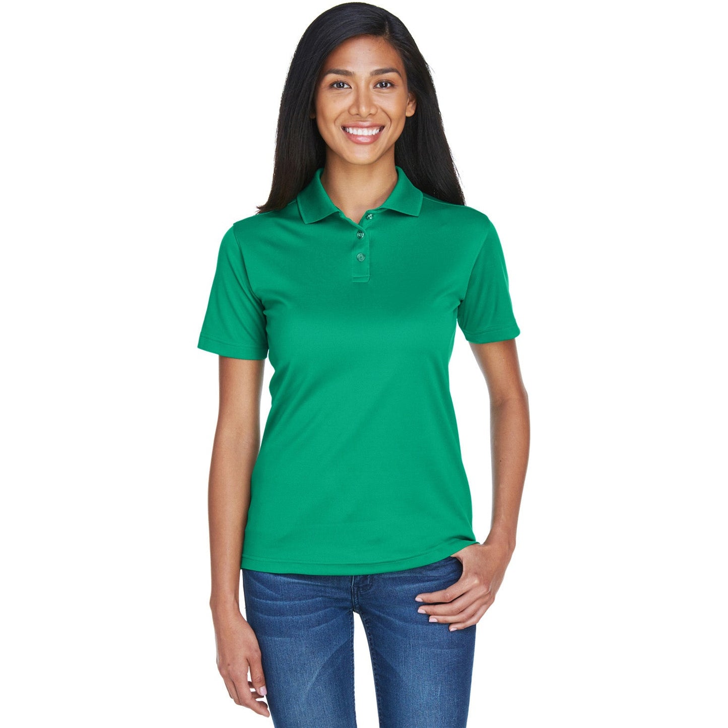 Black Polo Shirt - UltraClub - Moisture-Wicking