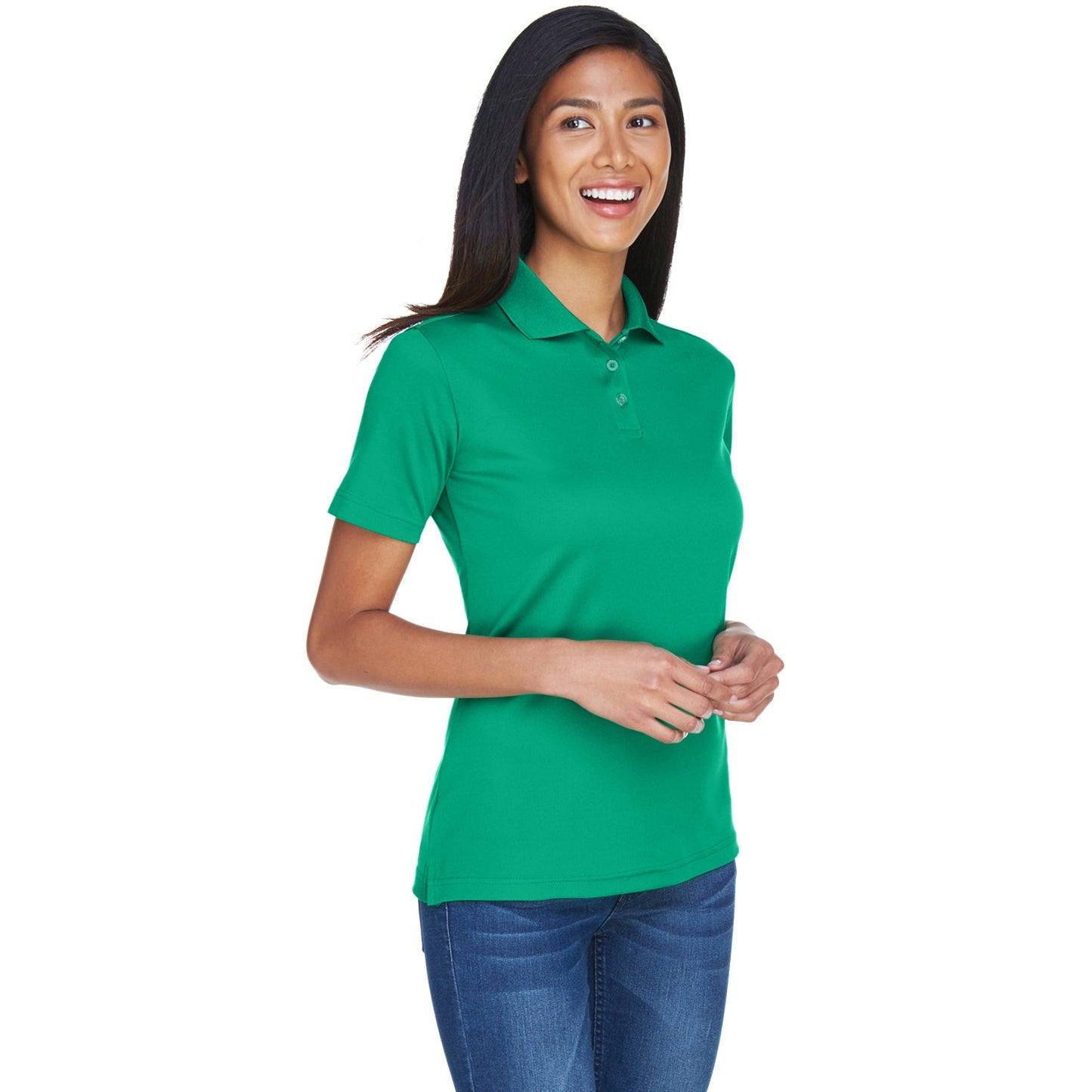 Black Polo Shirt - UltraClub - Moisture-Wicking