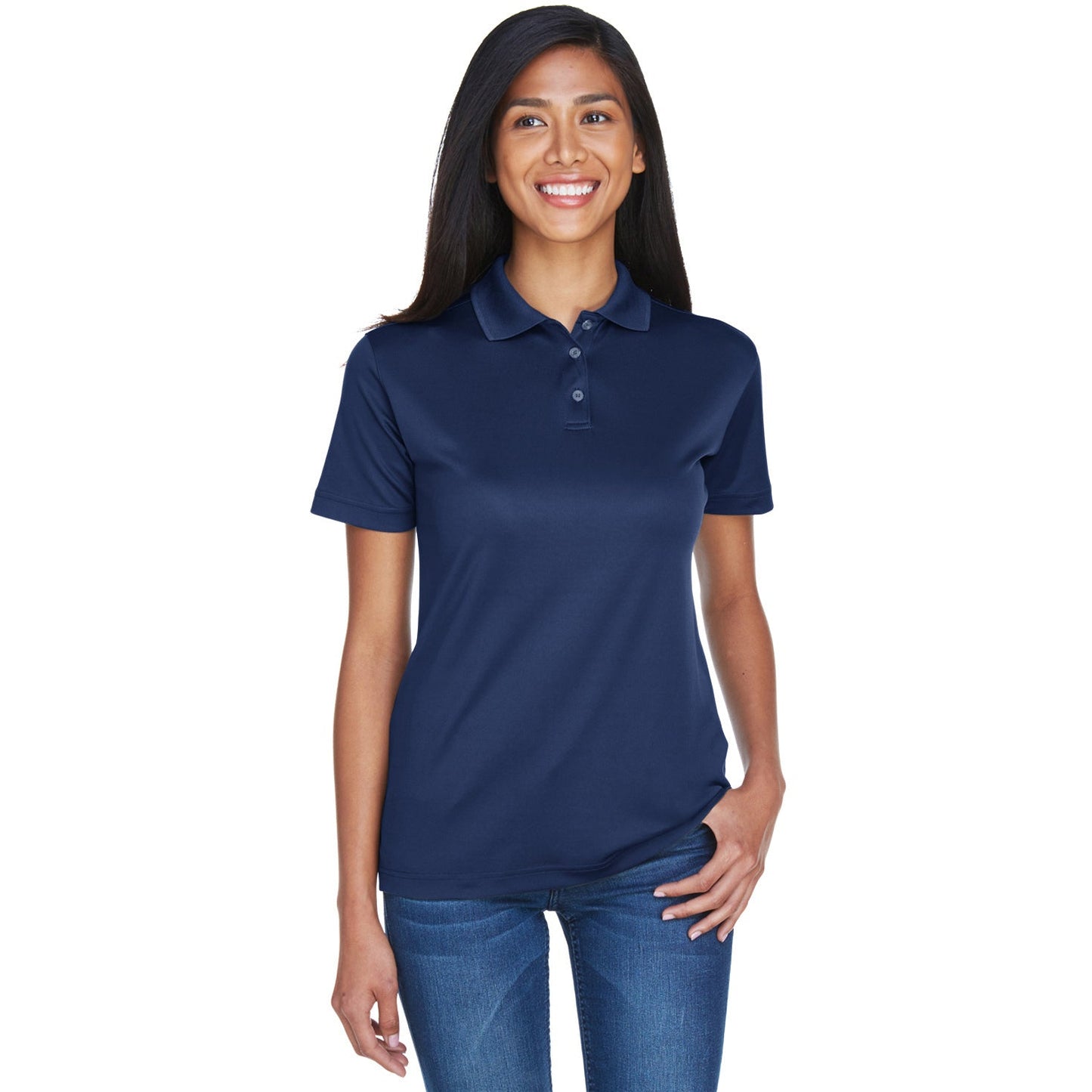 Black Polo Shirt - UltraClub - Moisture-Wicking