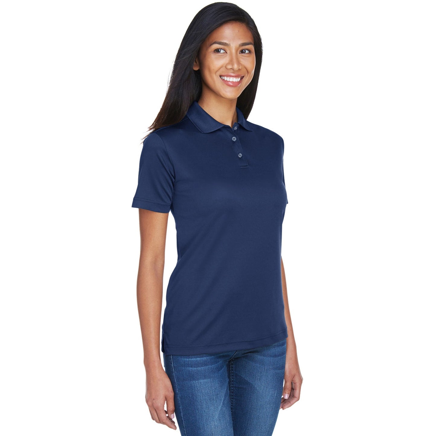 Black Polo Shirt - UltraClub - Moisture-Wicking