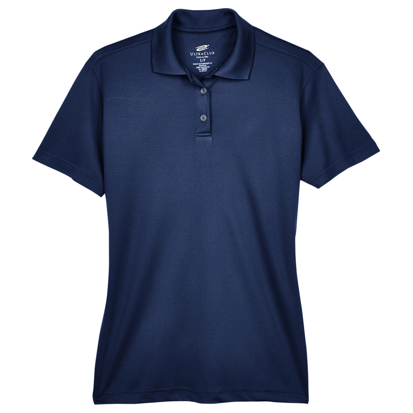 Black Polo Shirt - UltraClub - Moisture-Wicking