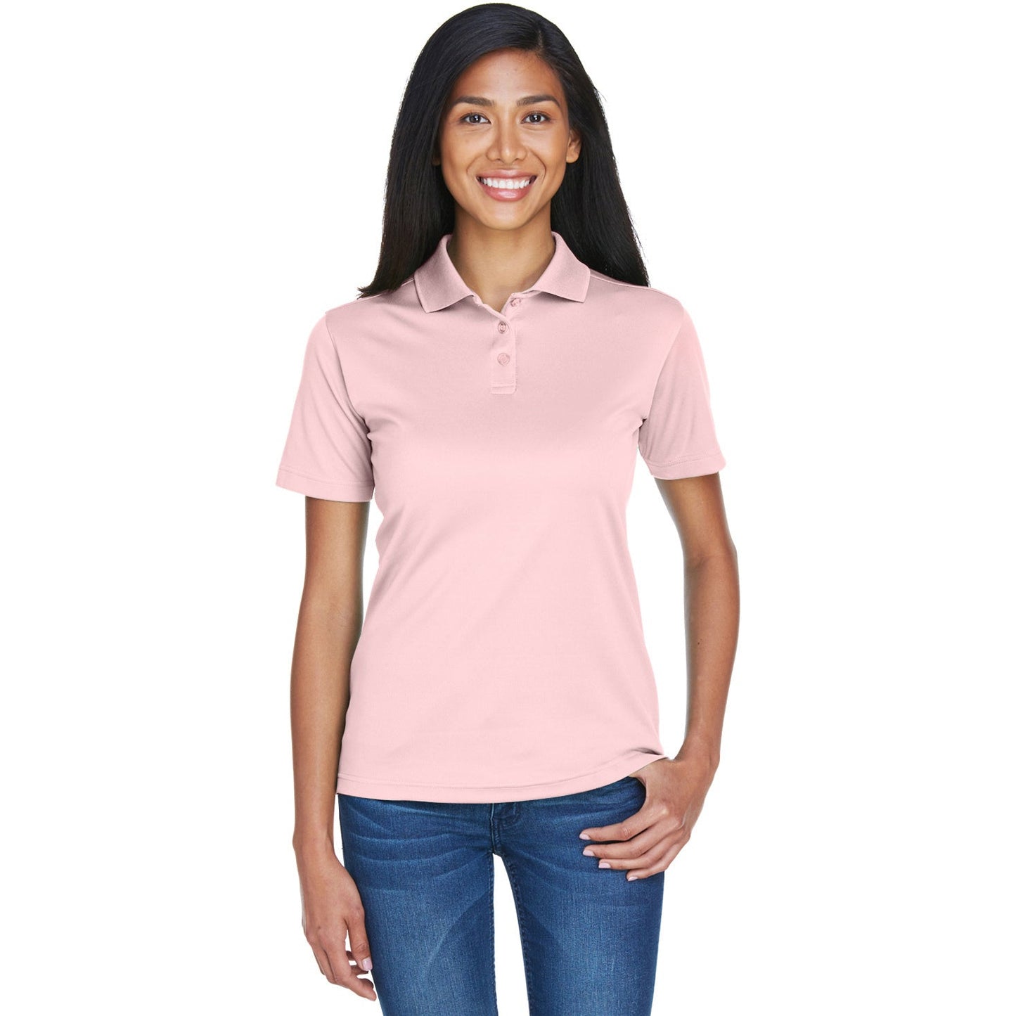 Black Polo Shirt - UltraClub - Moisture-Wicking