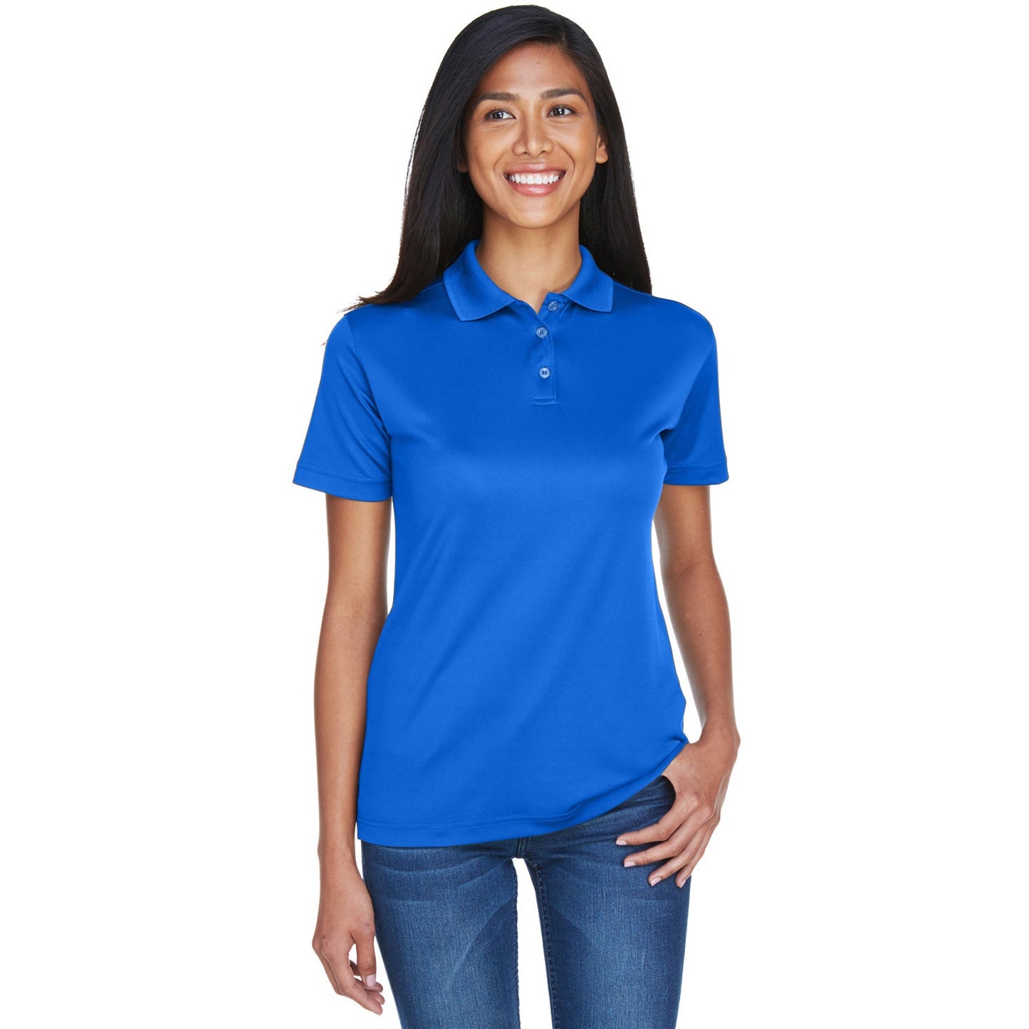 Black Polo Shirt - UltraClub - Moisture-Wicking