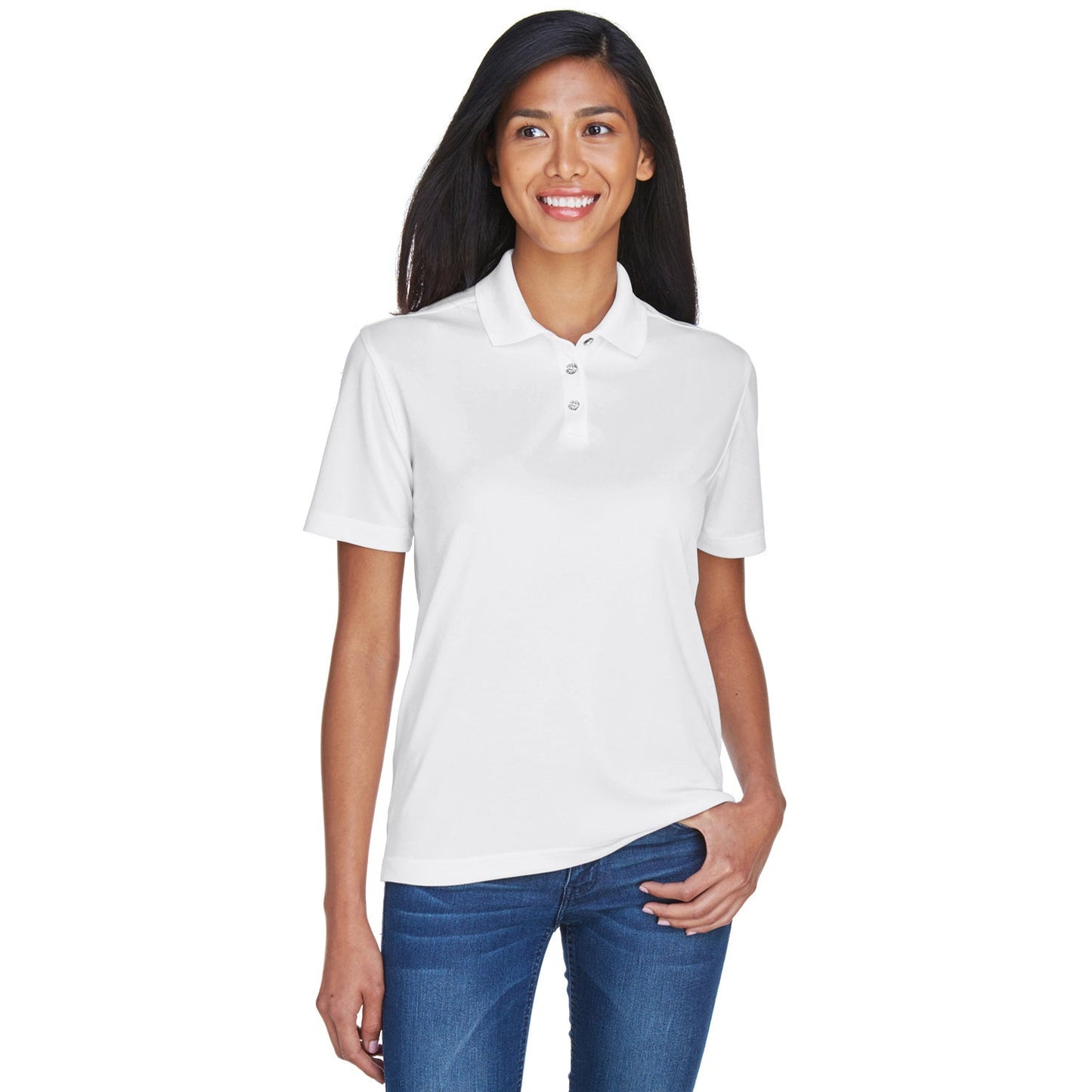 Black Polo Shirt - UltraClub - Moisture-Wicking