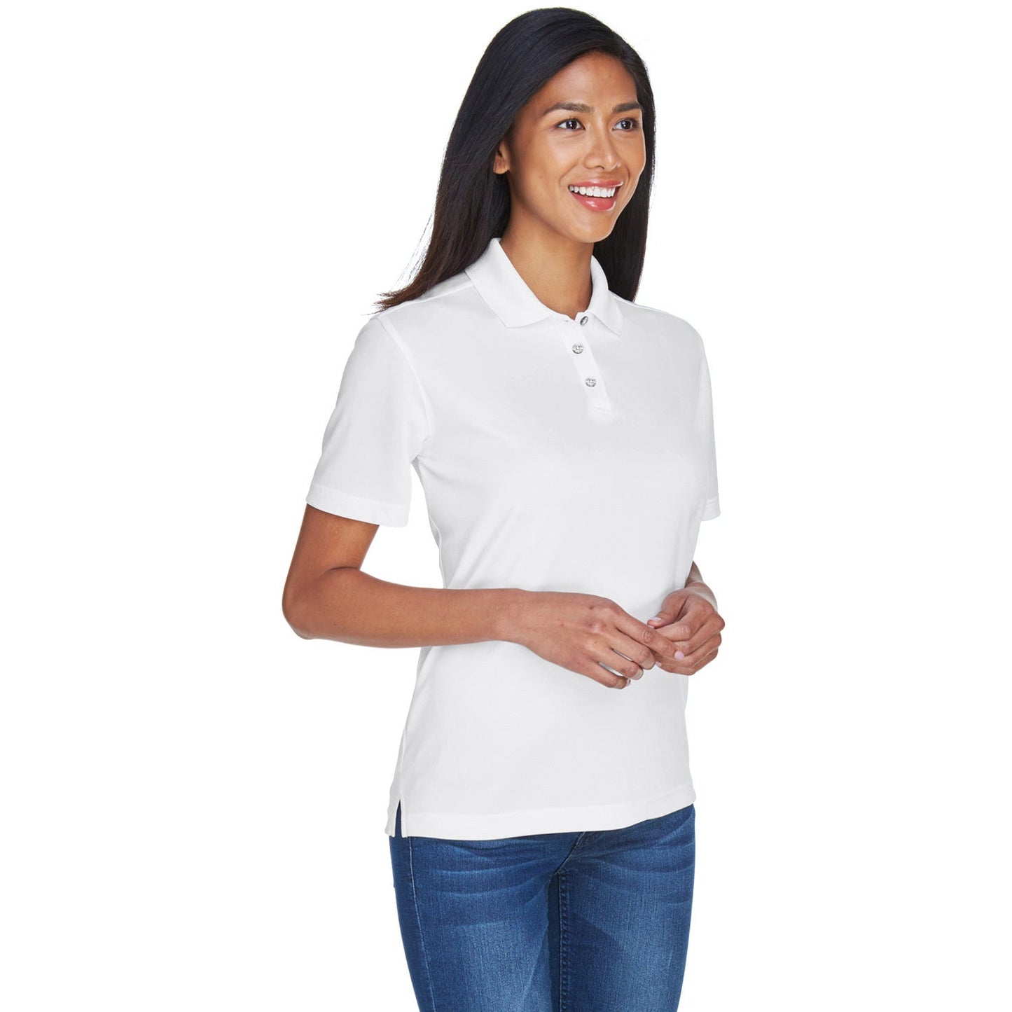 Black Polo Shirt - UltraClub - Moisture-Wicking