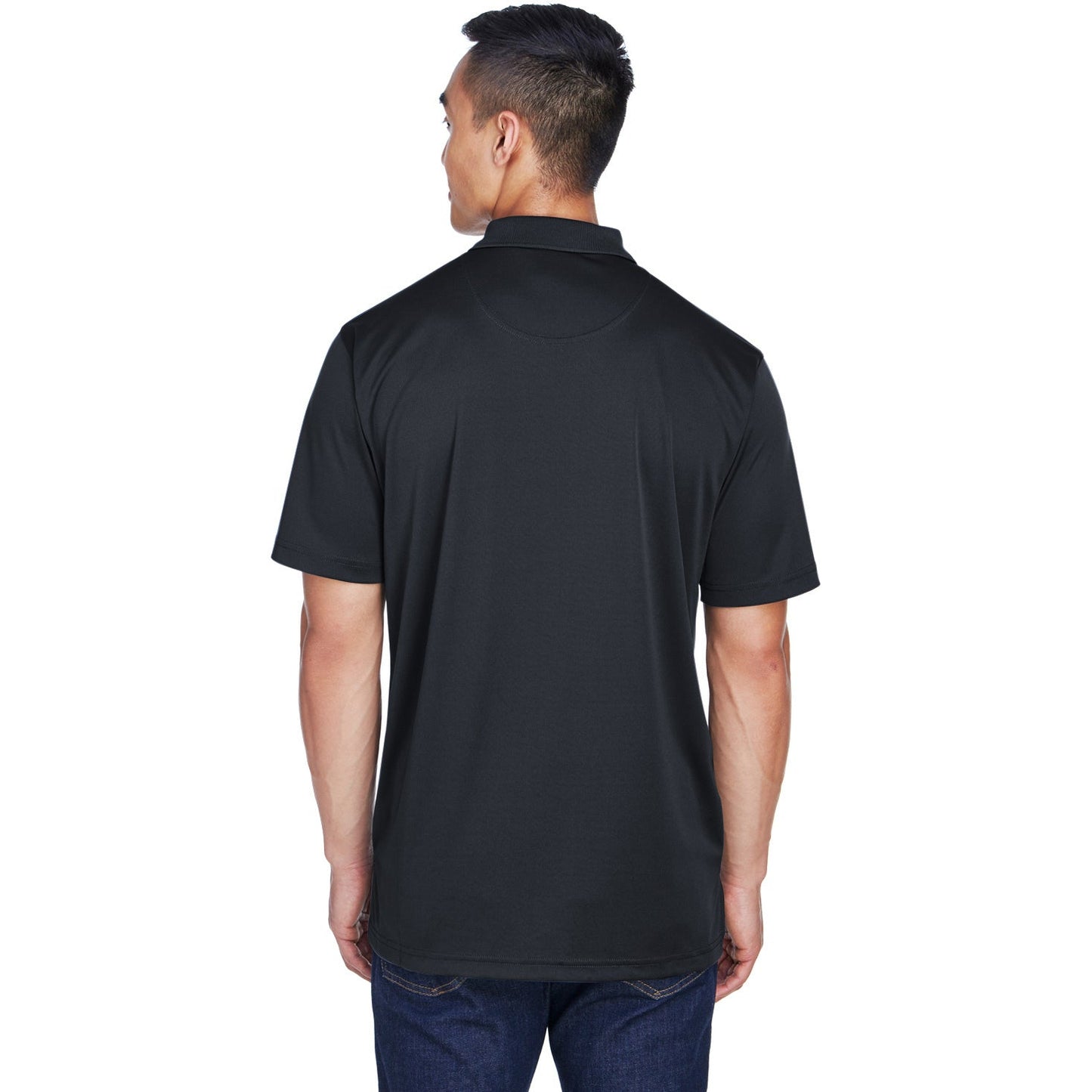 Black Polo Shirt - UltraClub - Moisture-Wicking Fabric