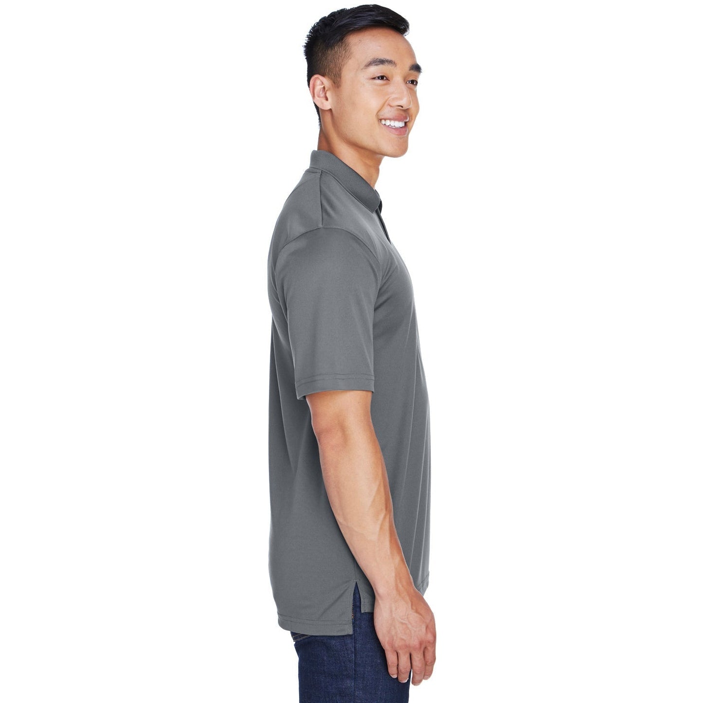 Black Polo Shirt - UltraClub - Moisture-Wicking Fabric